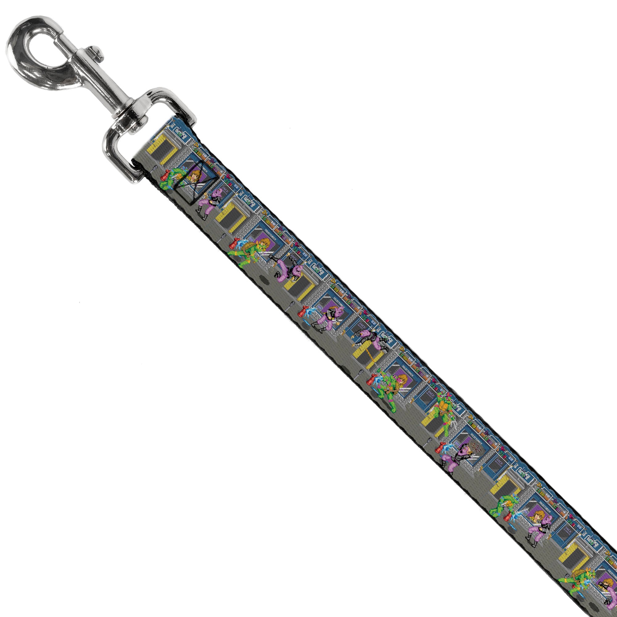 Dog Leash - Teenage Mutant Ninja Turtles Battle Purple Foot Soldier Ninja Video Game Scene Grays Dog Leashes Teenage Mutant Ninja Turtles