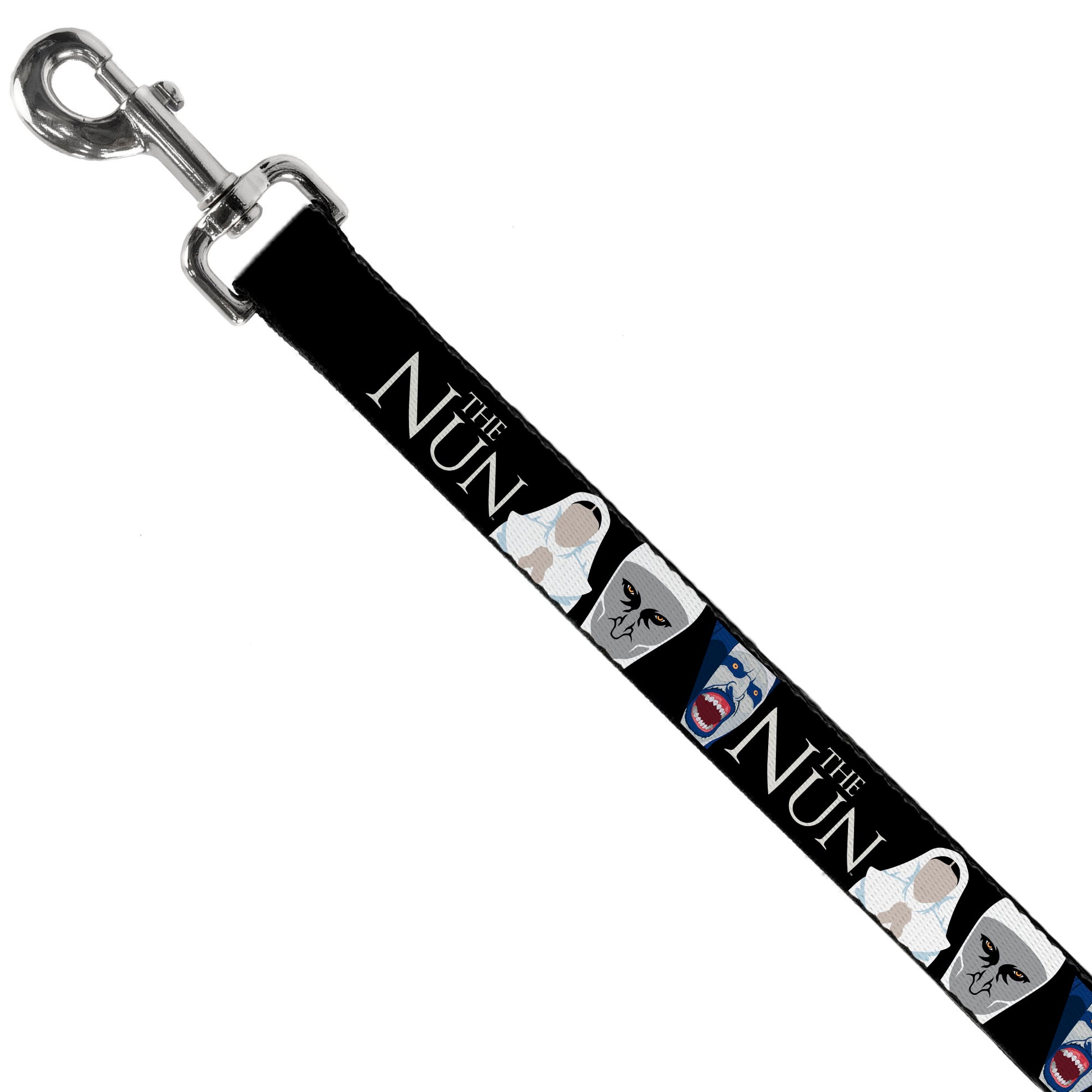 Dog Leash - THE NUN Sister Irene and Demon Nun Valak Icons with Title Logo Black/White Dog Leashes The Nun