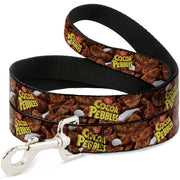 Dog Leash - POST COCOA PEBBLES Logo and Vivid Cereal Browns Dog Leashes The Flintstones