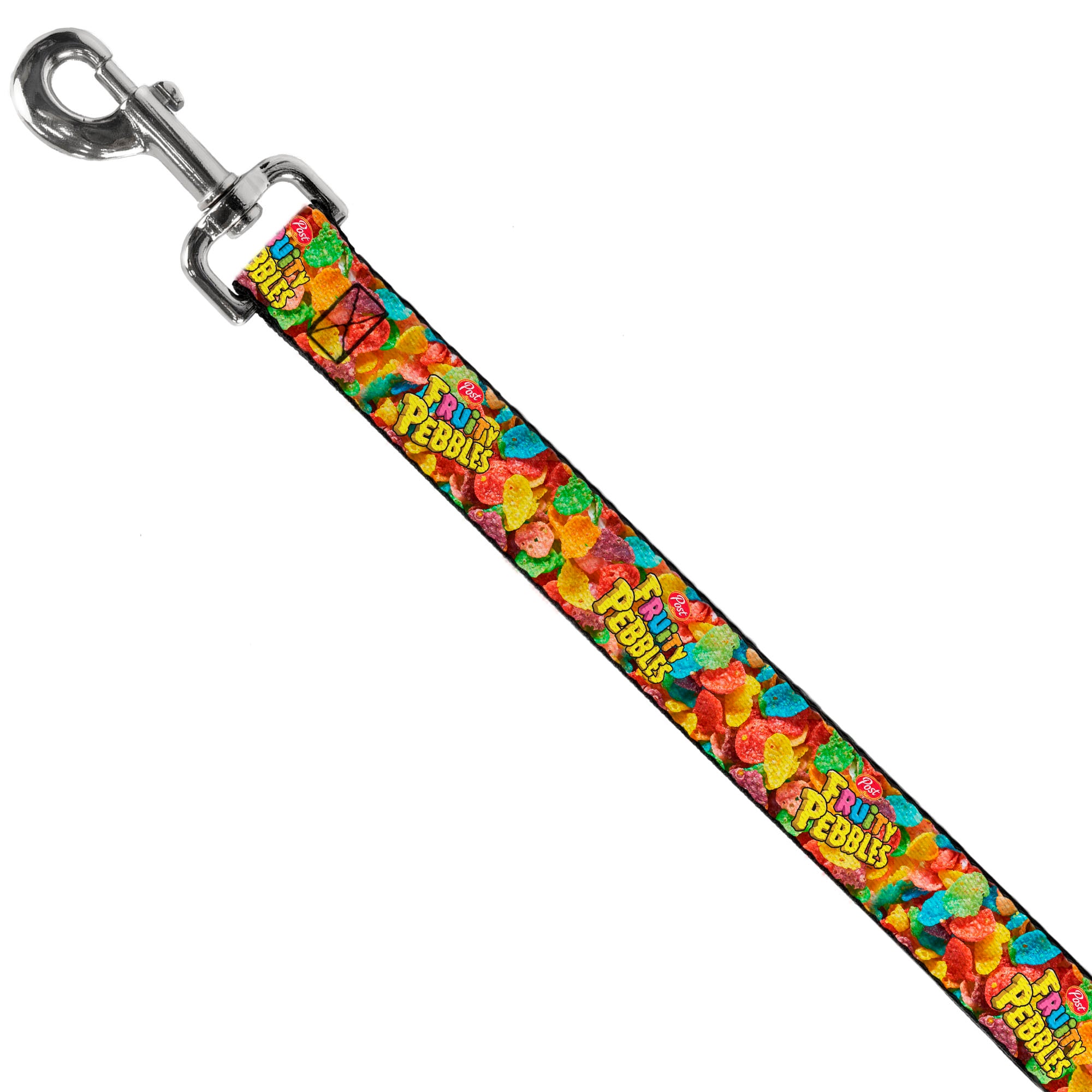 Dog Leash - POST FRUITY PEBBLES Logo and Vivid Cereal Multi Color Dog Leashes The Flintstones