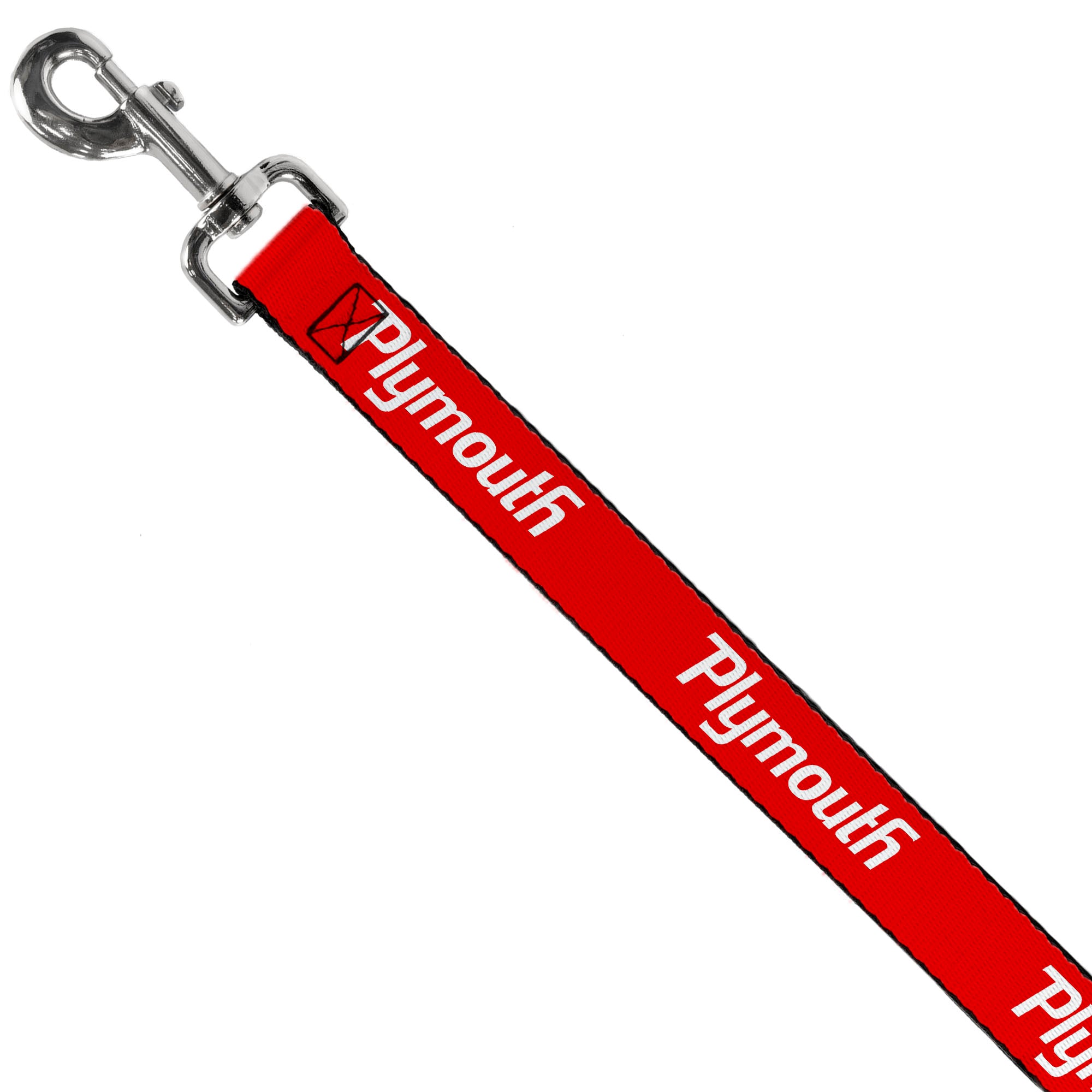 Dog Leash - PLYMOUTH Text Logo Red/White Dog Leashes Dodge