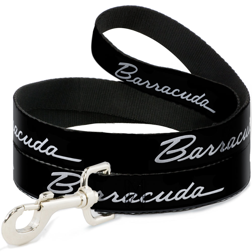 Dog Leash - BARRACUDA Script Logo Black/Silver Dog Leashes Dodge