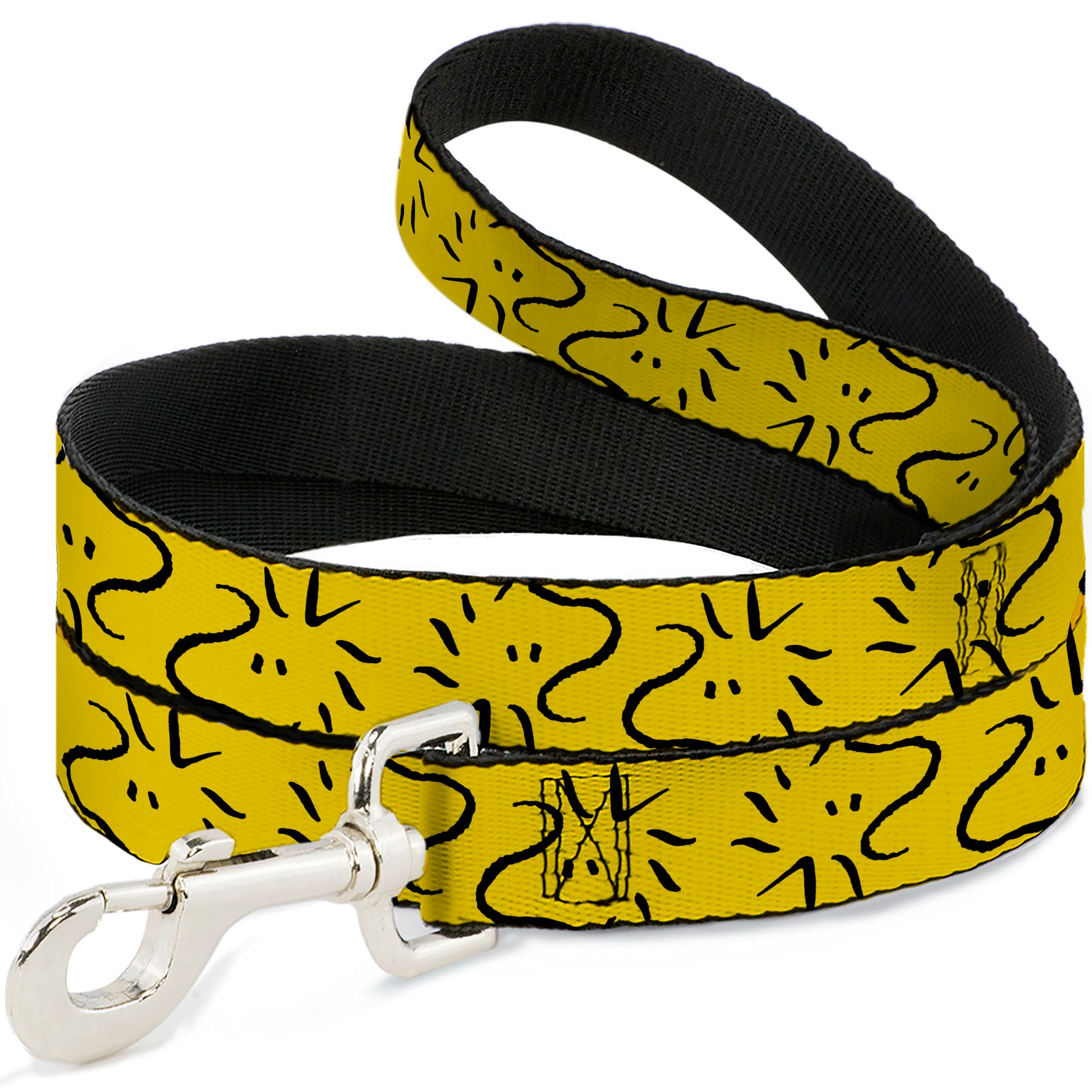 Dog Leash - Peanuts Woodstock Line Face Line Art Yellow/Black Dog Leashes Peanuts