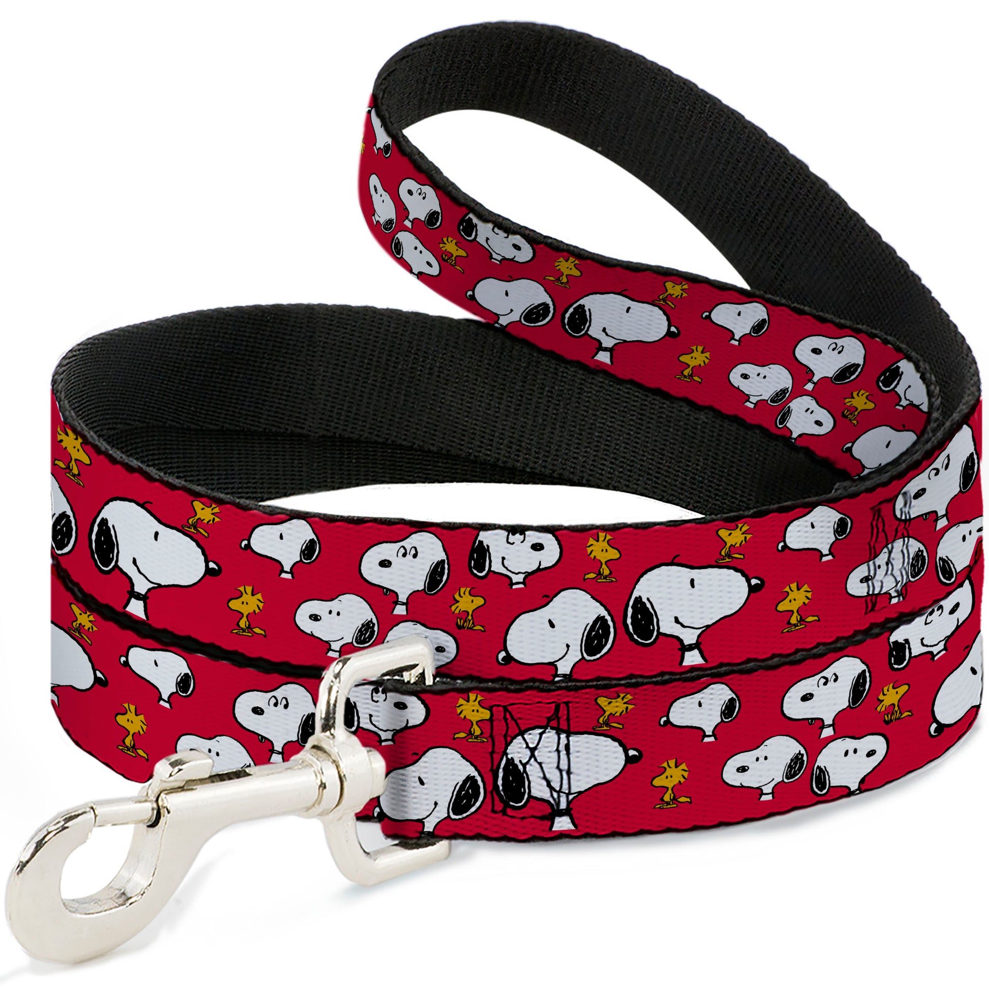 Dog Leash - Peanuts Snoopy and Woodstock Poses Scattered Red Dog Leashes Peanuts