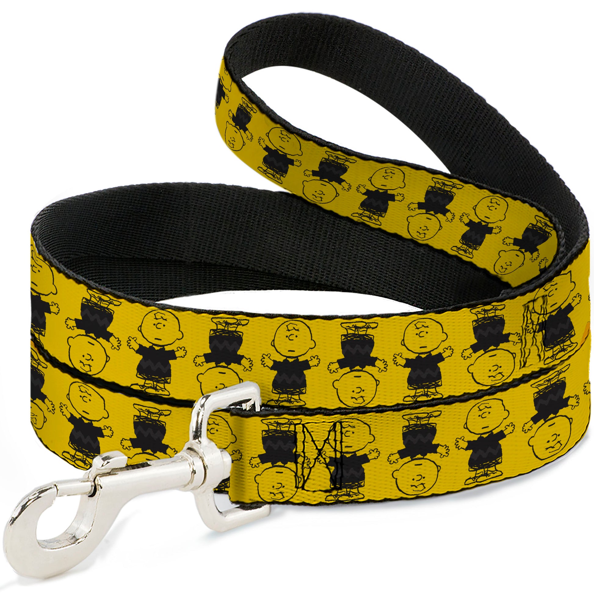 Dog Leash - Peanuts Charlie Brown Pose Flip Yellow/Black Dog Leashes Peanuts