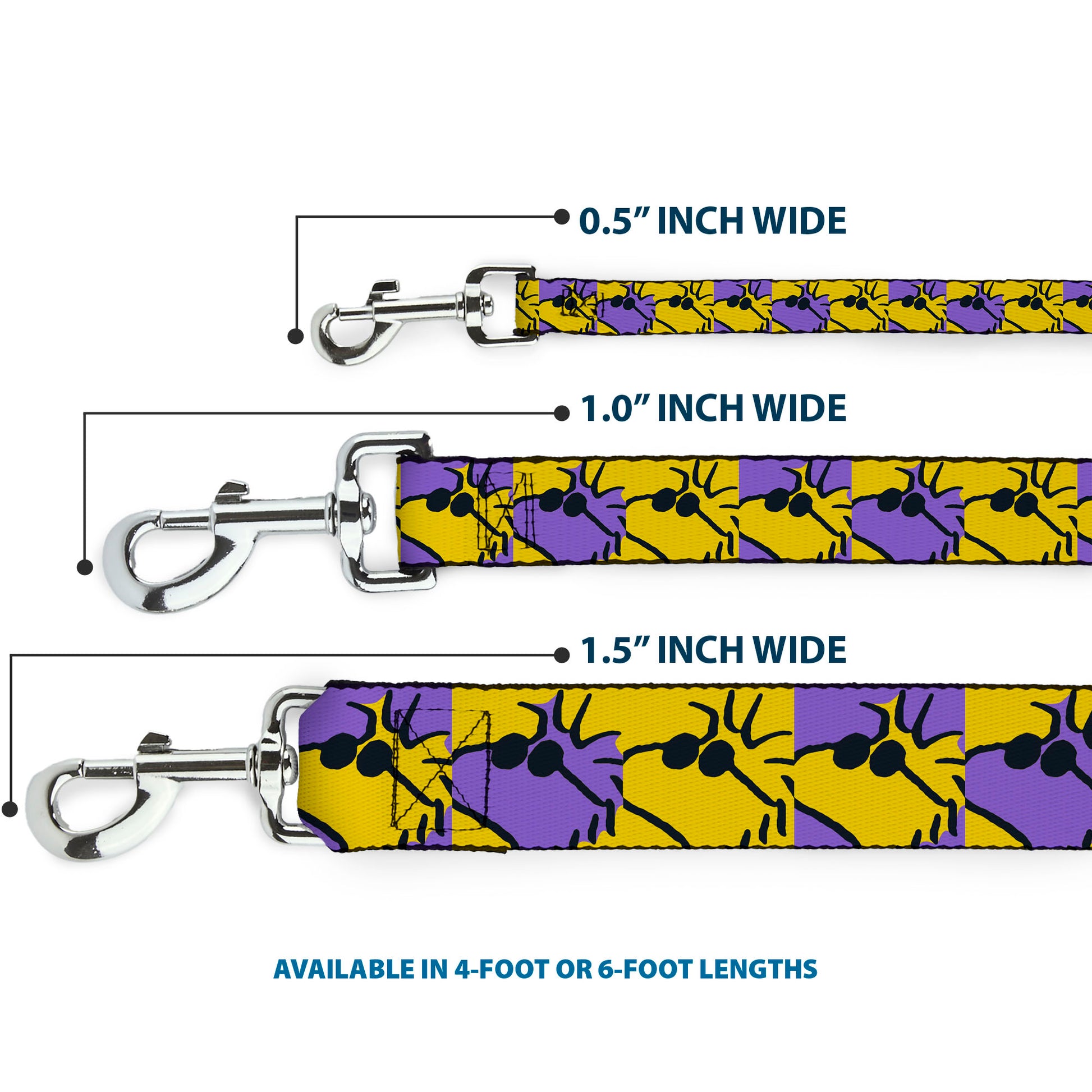 Dog Leash - Peanuts Woodstock Shades Pose Blocks Blue/Yellow/Black Dog Leashes Peanuts