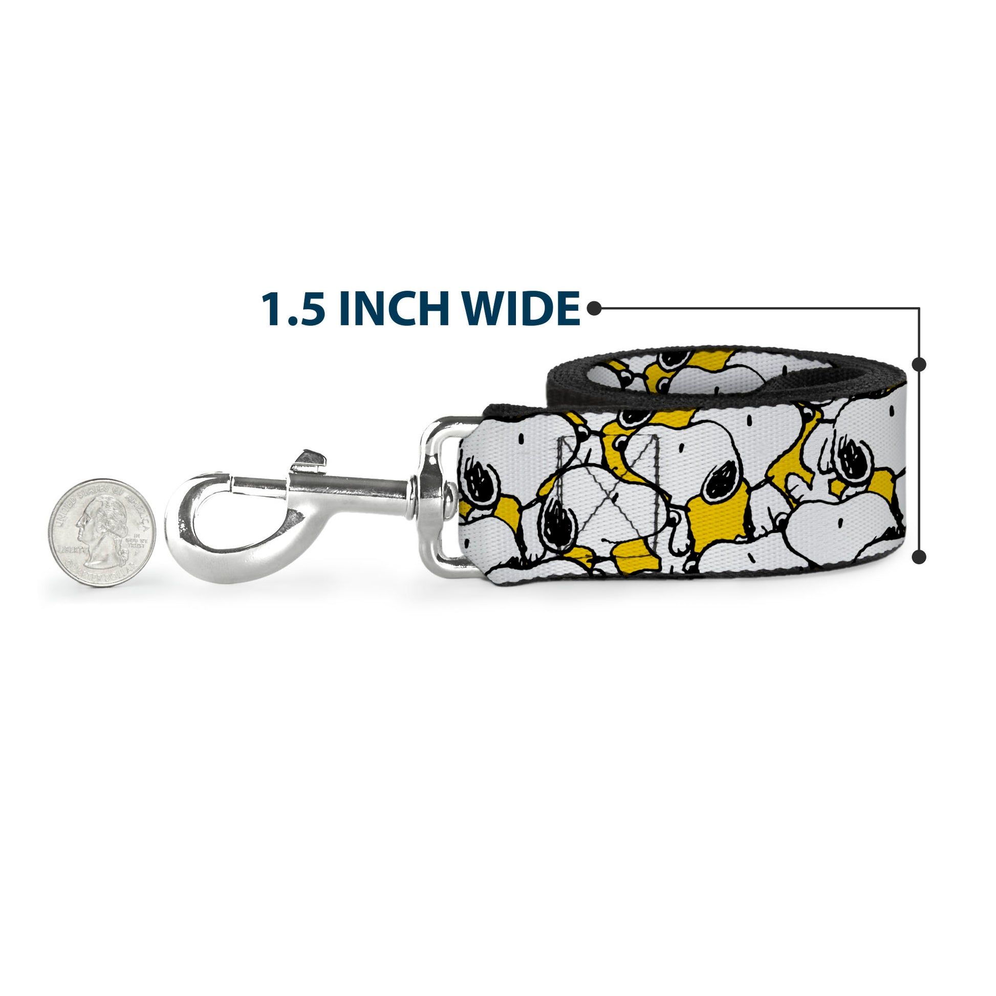 Dog Leash - Peanuts Snoopy Pose Stacked Yellow Dog Leashes Peanuts