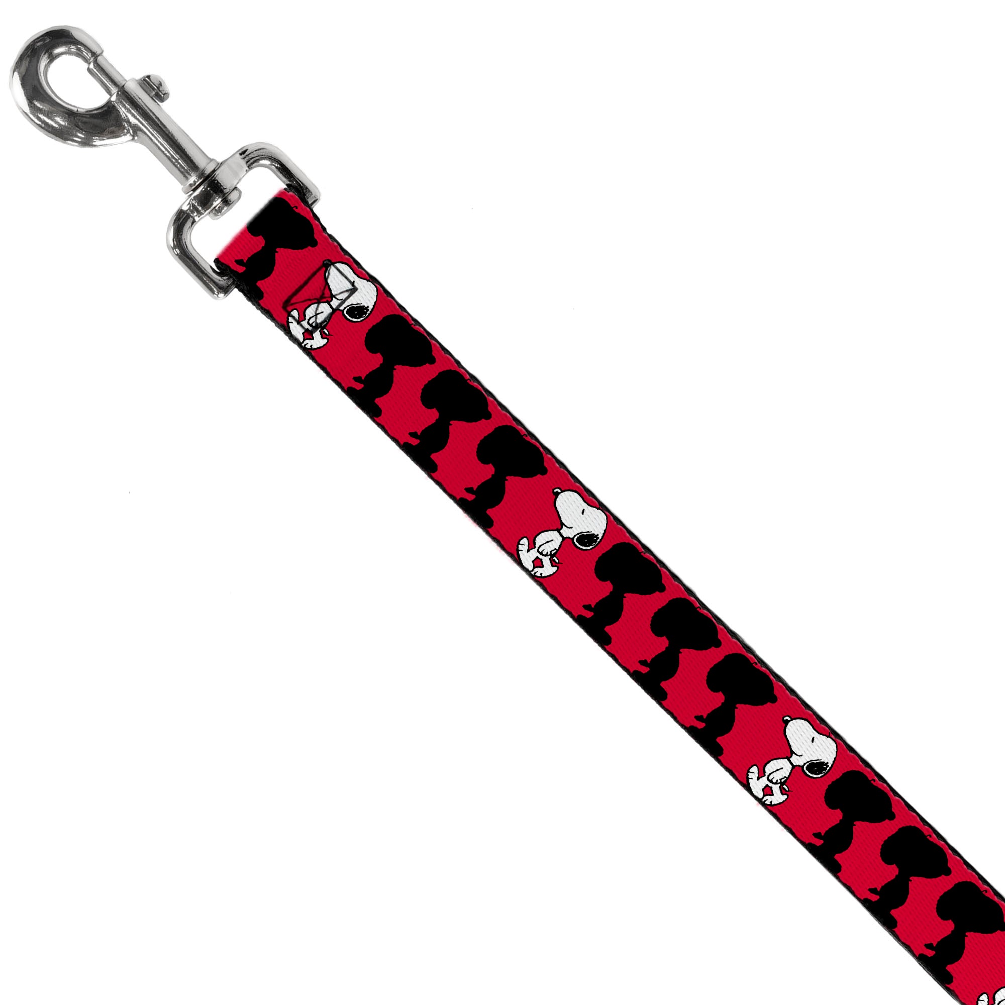 Dog Leash - Peanuts Snoopy Walking/Silhouette Pose Red/Black/White Dog Leashes Peanuts
