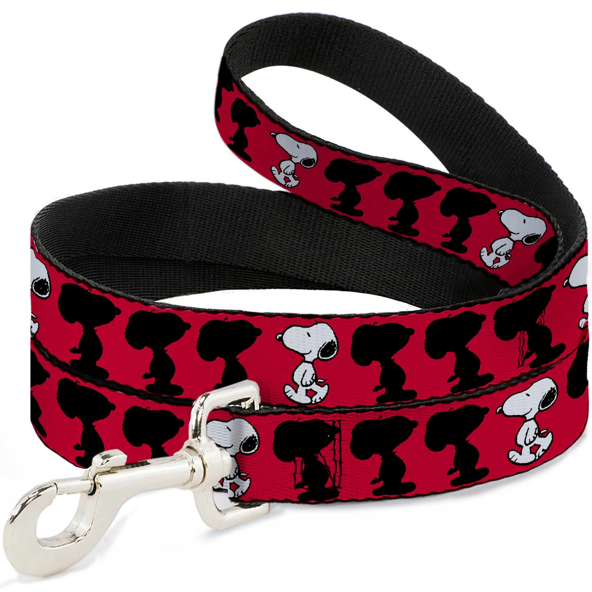 Dog Leash - Peanuts Snoopy Walking/Silhouette Pose Red/Black/White Dog Leashes Peanuts