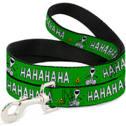 Dog Leash - Peanuts Snoopy and Woodstock Laughing HAHA Pose Green Dog Leashes Peanuts