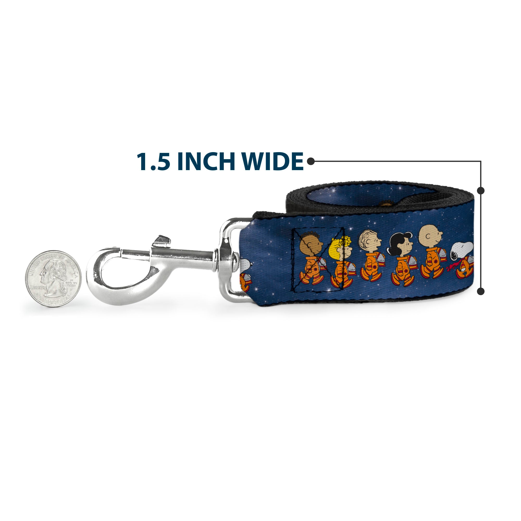 Dog Leash - Peanuts Gang Astronauts Space Walk Group Pose Blues Dog Leashes Peanuts