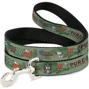 Dog Leash - Peanuts HAPPY CAMPER BEAGLE SCOUTS Scenes Dog Leashes Peanuts
