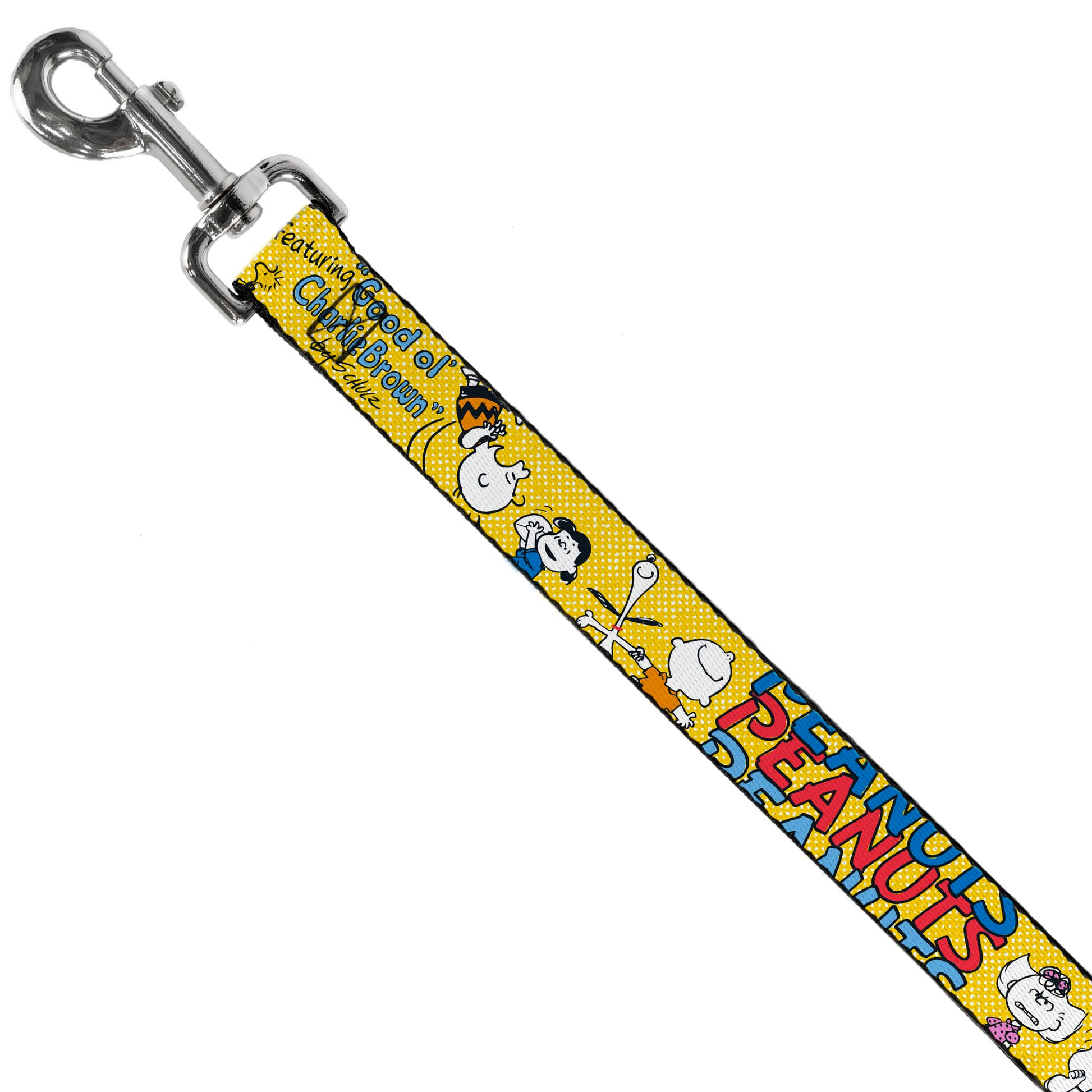 Dog Leash - PEANUTS Gang FEATURING GOOD OL CHARLIE BROWN Character Poses Yellow/Multi Color Dog Leashes Peanuts