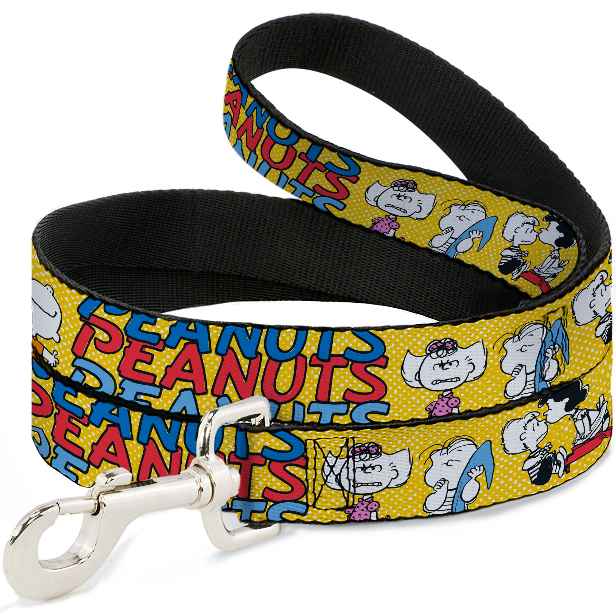 Dog Leash - PEANUTS Gang FEATURING GOOD OL CHARLIE BROWN Character Poses Yellow/Multi Color Dog Leashes Peanuts