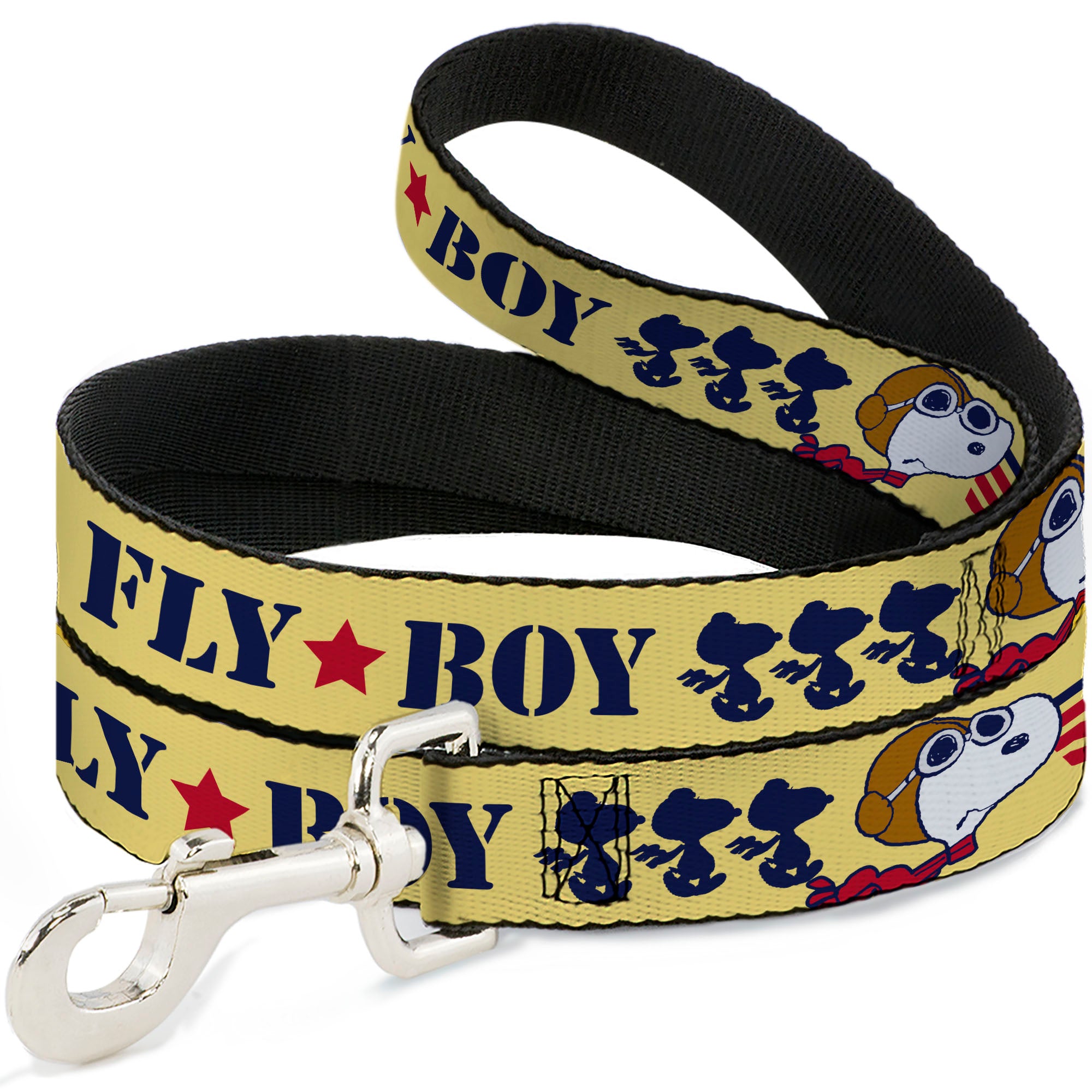 Dog Leash - Peanuts Snoopy FLY BOY TOP DOG Flying Ace Yellow/Blue/Red Dog Leashes Peanuts