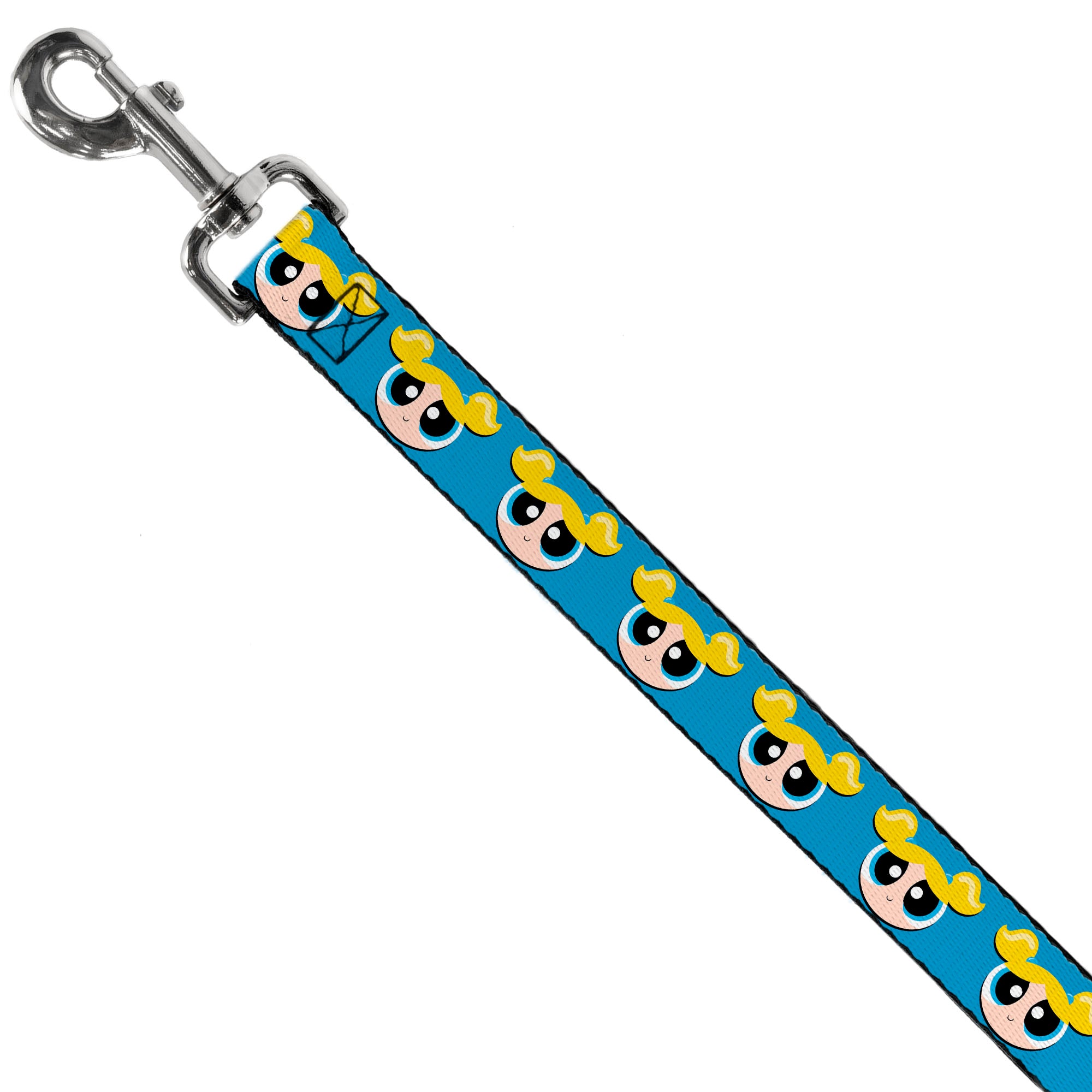 Dog Leash - The Powerpuff Girls Bubbles Face Close-Up Blue Dog Leashes Powerpuff Girls