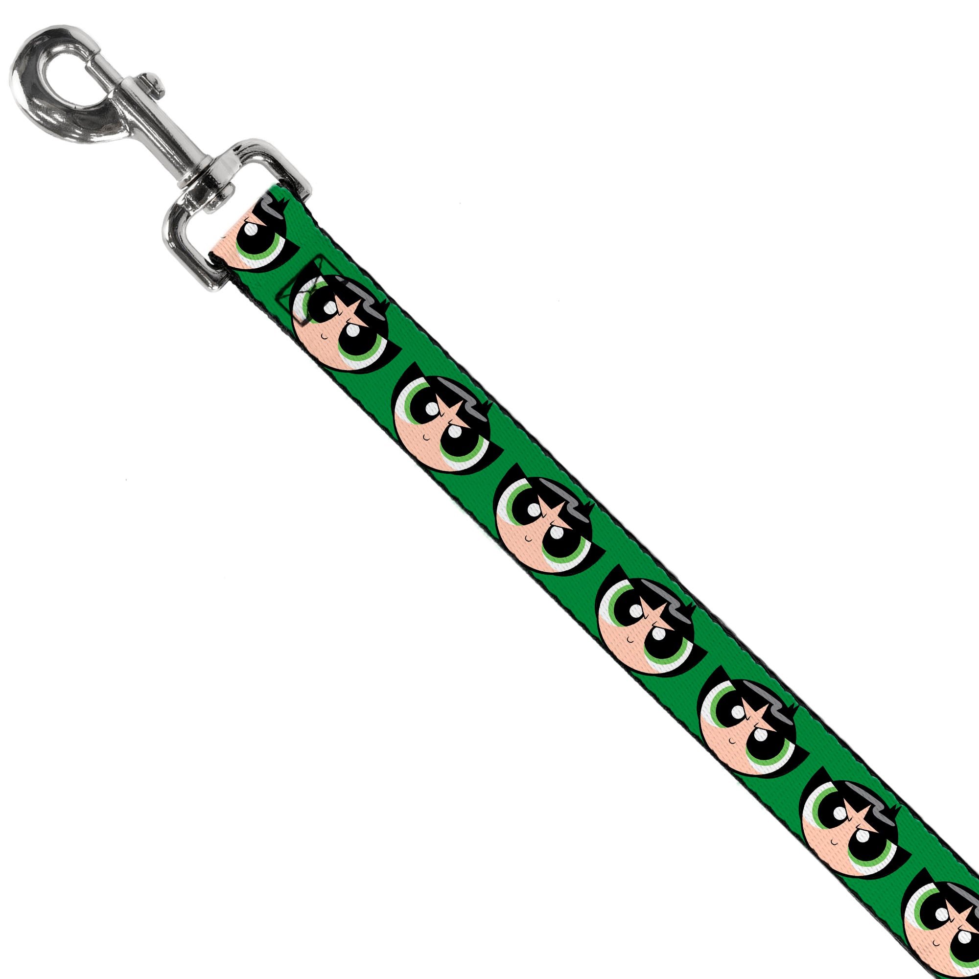 Dog Leash - The Powerpuff Girls Buttercup Face Close-Up Green Dog Leashes Powerpuff Girls