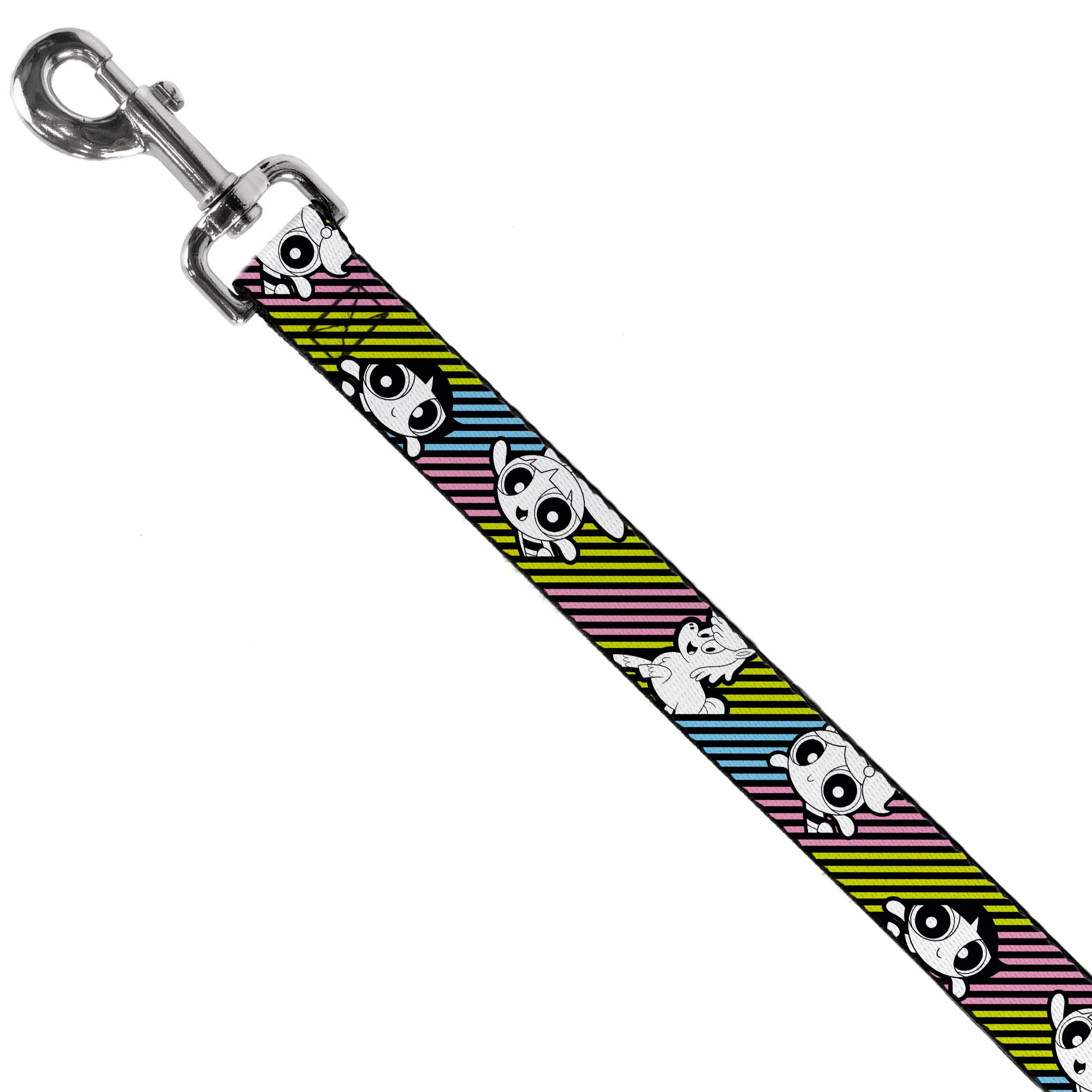 Dog Leash - The Powerpuff Girls and Donny Stripe Black/Multi Pastel Dog Leashes Powerpuff Girls
