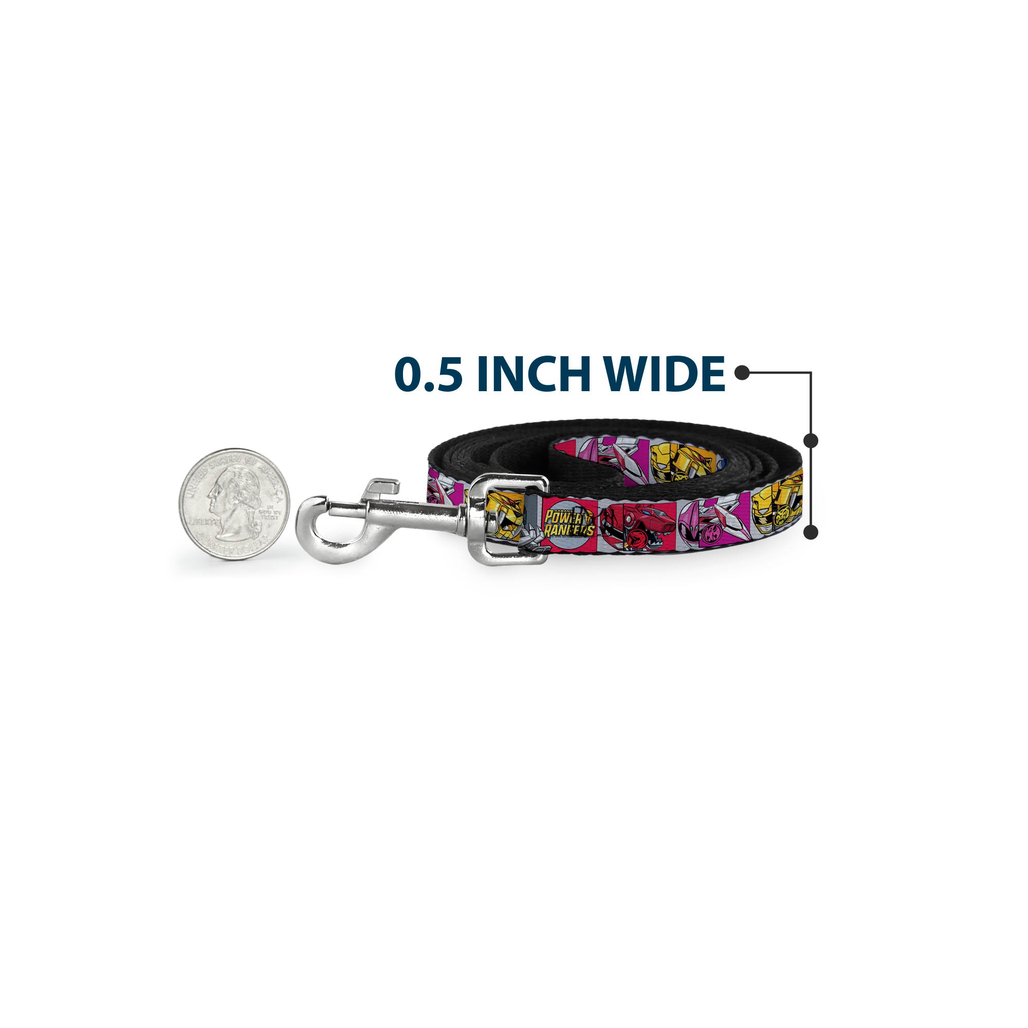 Dog Leash - SABAN'S POWER RANGERS Ranger Zord and Icon Blocks and Title Logo