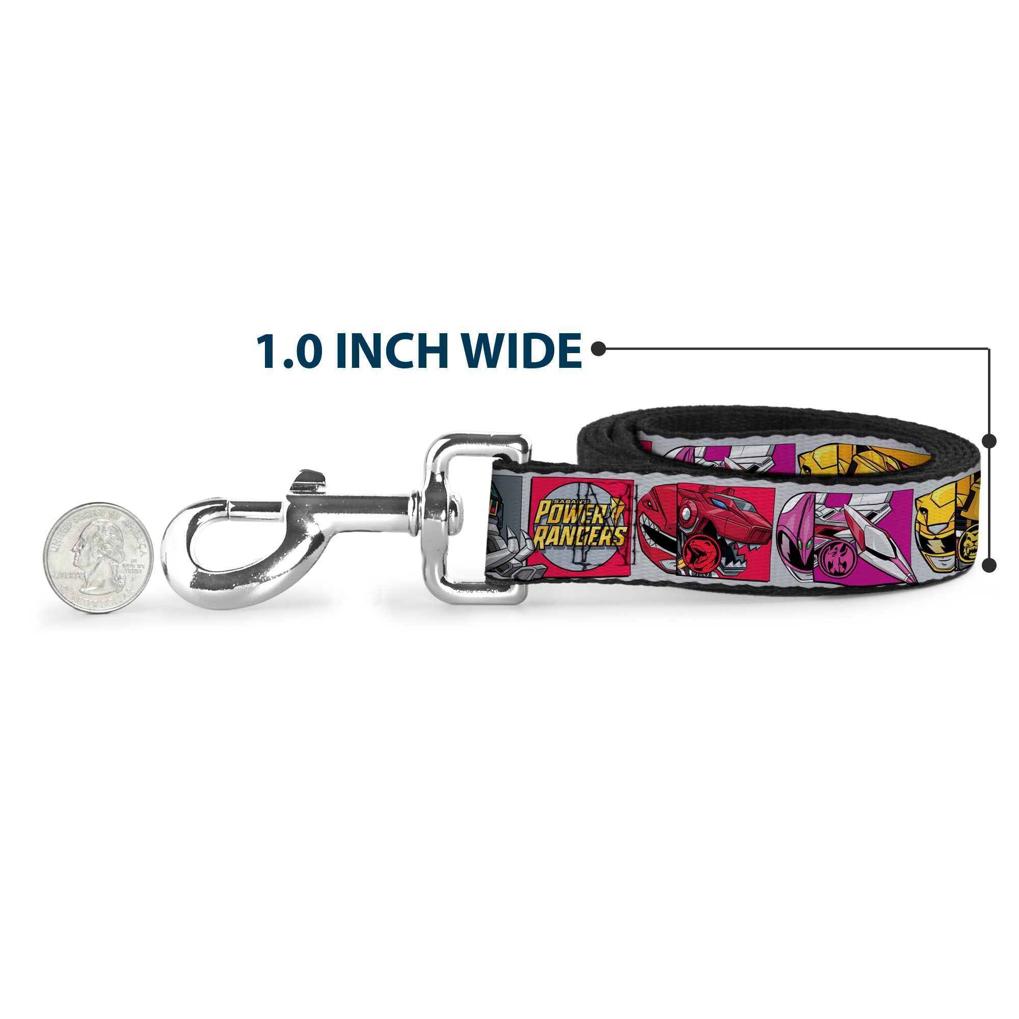 Dog Leash - SABAN'S POWER RANGERS Ranger Zord and Icon Blocks and Title Logo