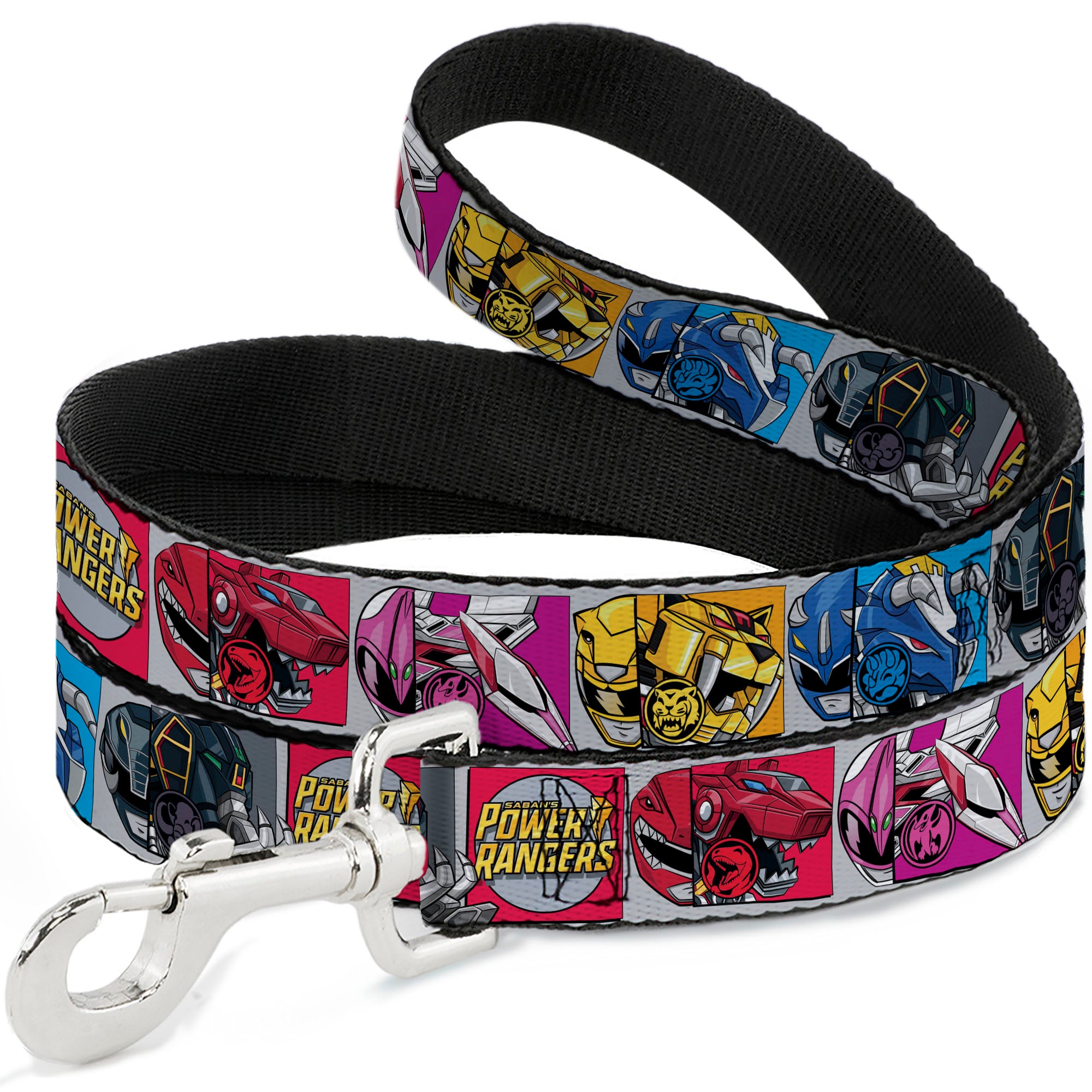 Dog Leash - SABAN'S POWER RANGERS Ranger Zord and Icon Blocks and Title Logo