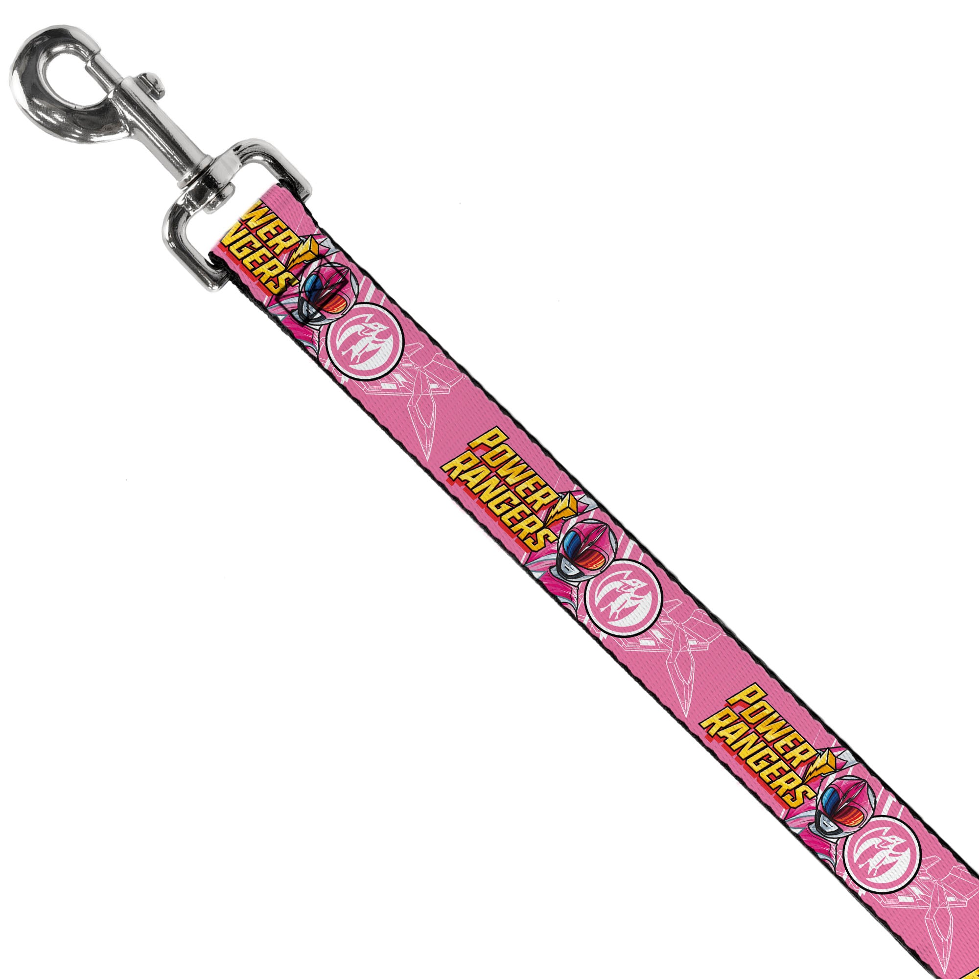 Dog Leash - POWER RANGERS Pink Ranger Pterodactyl Pose and Coin Icon Pink