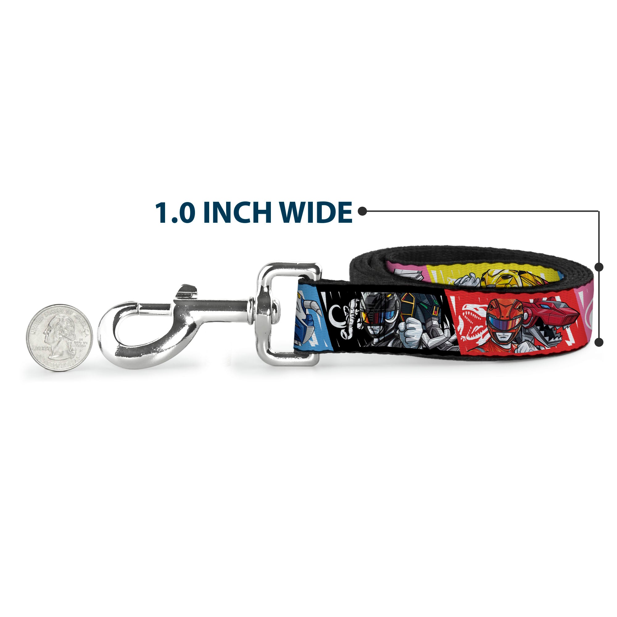 Dog Leash - Power Rangers Pose and Zord Blocks Multi Color