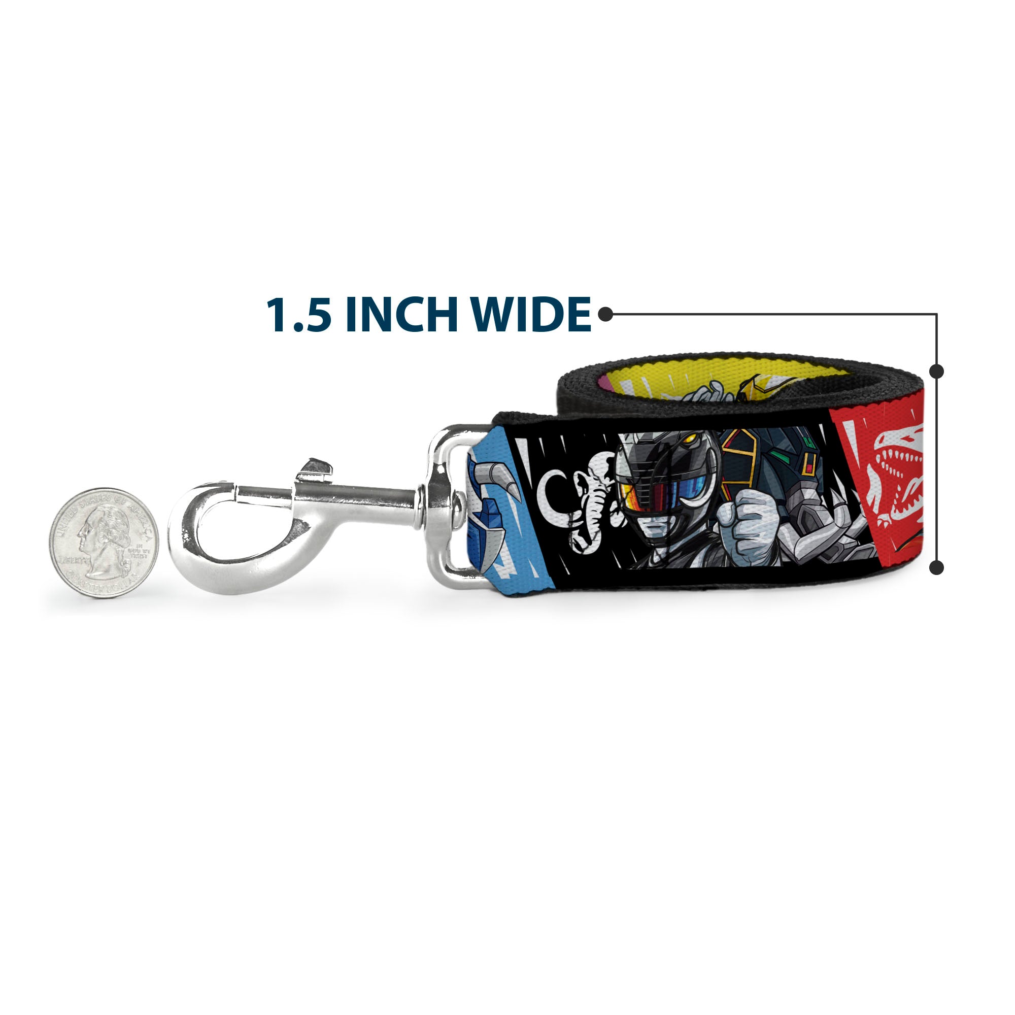 Dog Leash - Power Rangers Pose and Zord Blocks Multi Color