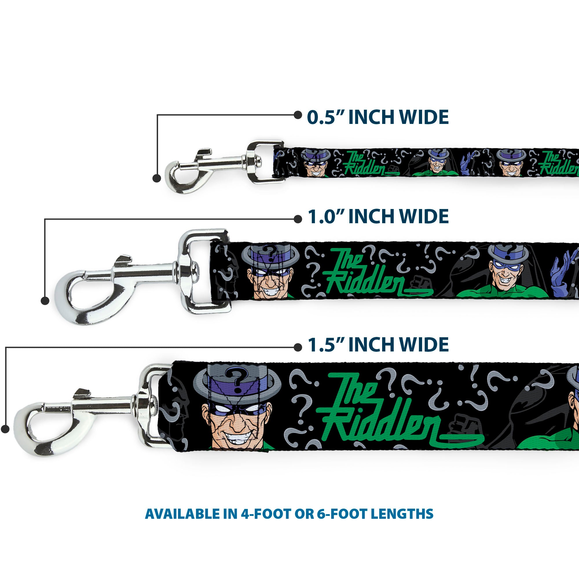 Dog Leash - The Riddler w/Batman Silhouette Dog Leashes DC Comics