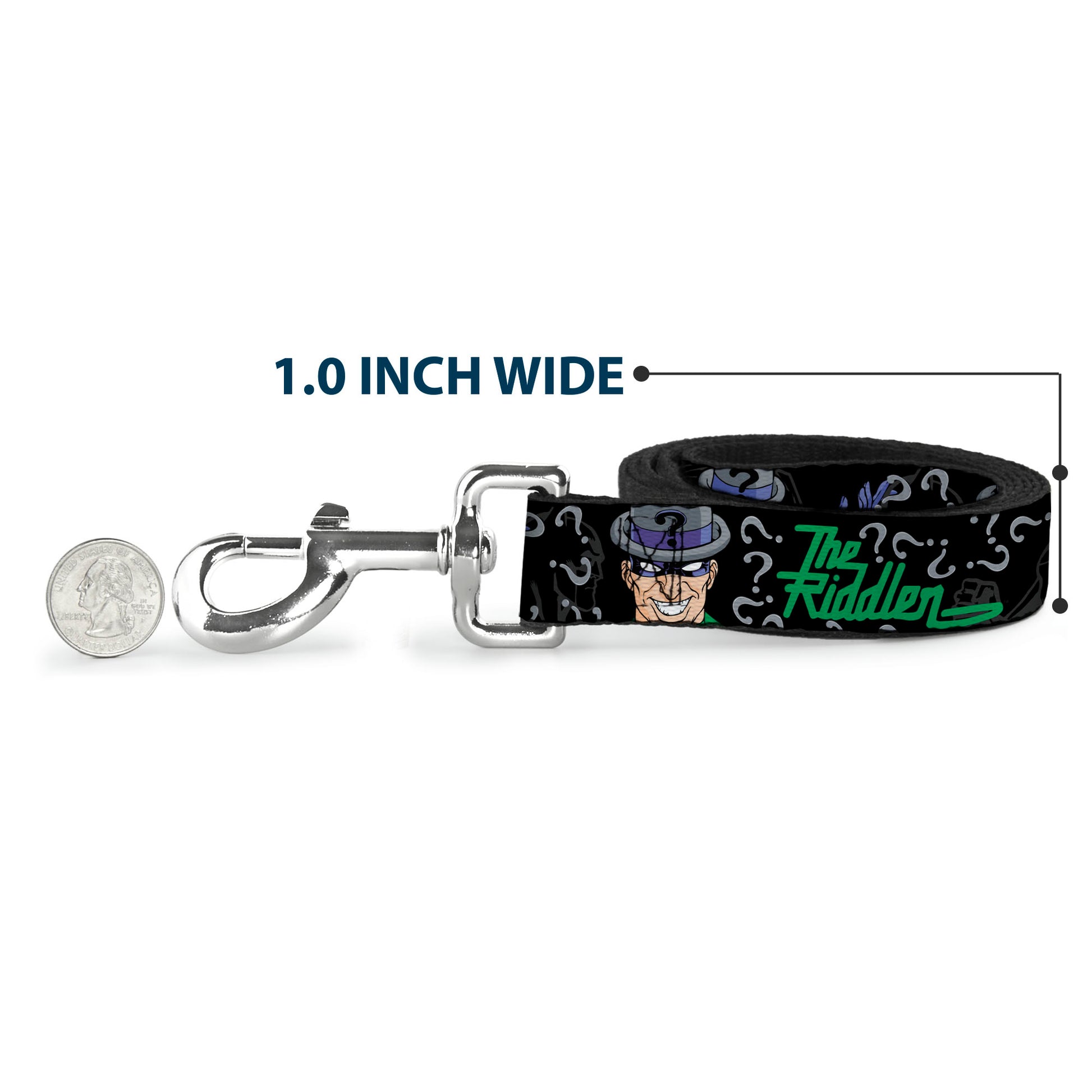 Dog Leash - The Riddler w/Batman Silhouette Dog Leashes DC Comics