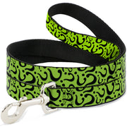 Dog Leash - Question Mark Scattered Lime Green/Black Dog Leashes DC Comics
