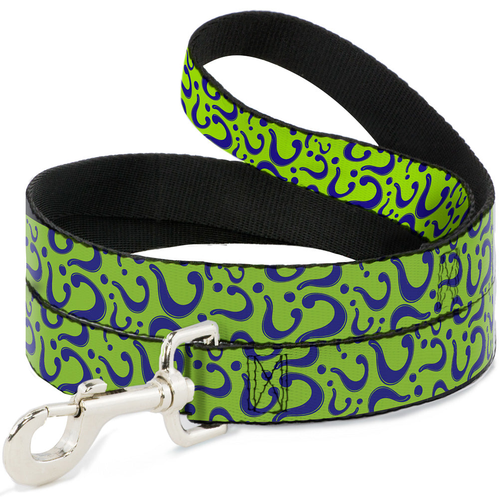 Dog Leash - Question Mark Scattered Lime Green/Purple Dog Leashes DC Comics