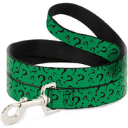 Dog Leash - Question Mark Scattered3 Dark Green/Black Dog Leashes DC Comics