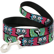 Dog Leash - Rick and Morty Circuit Faces/Portal Gun Pink Dog Leashes Rick and Morty