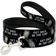 Dog Leash - Rick and Morty Rick GET BACK IN THE CAR Pose Black/White Dog Leashes Rick and Morty
