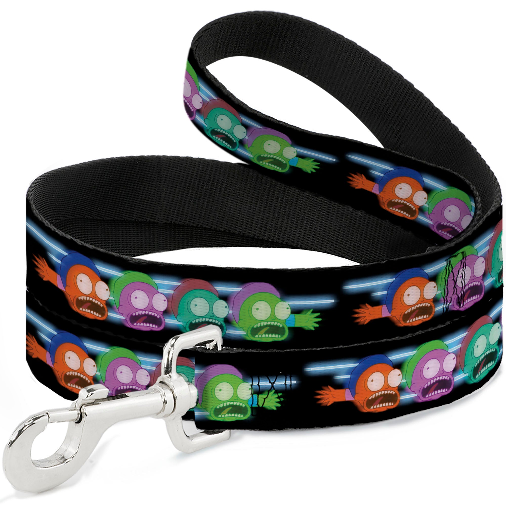 Dog Leash - Morty Screaming Face Black/Multi Color Dog Leashes Rick and Morty