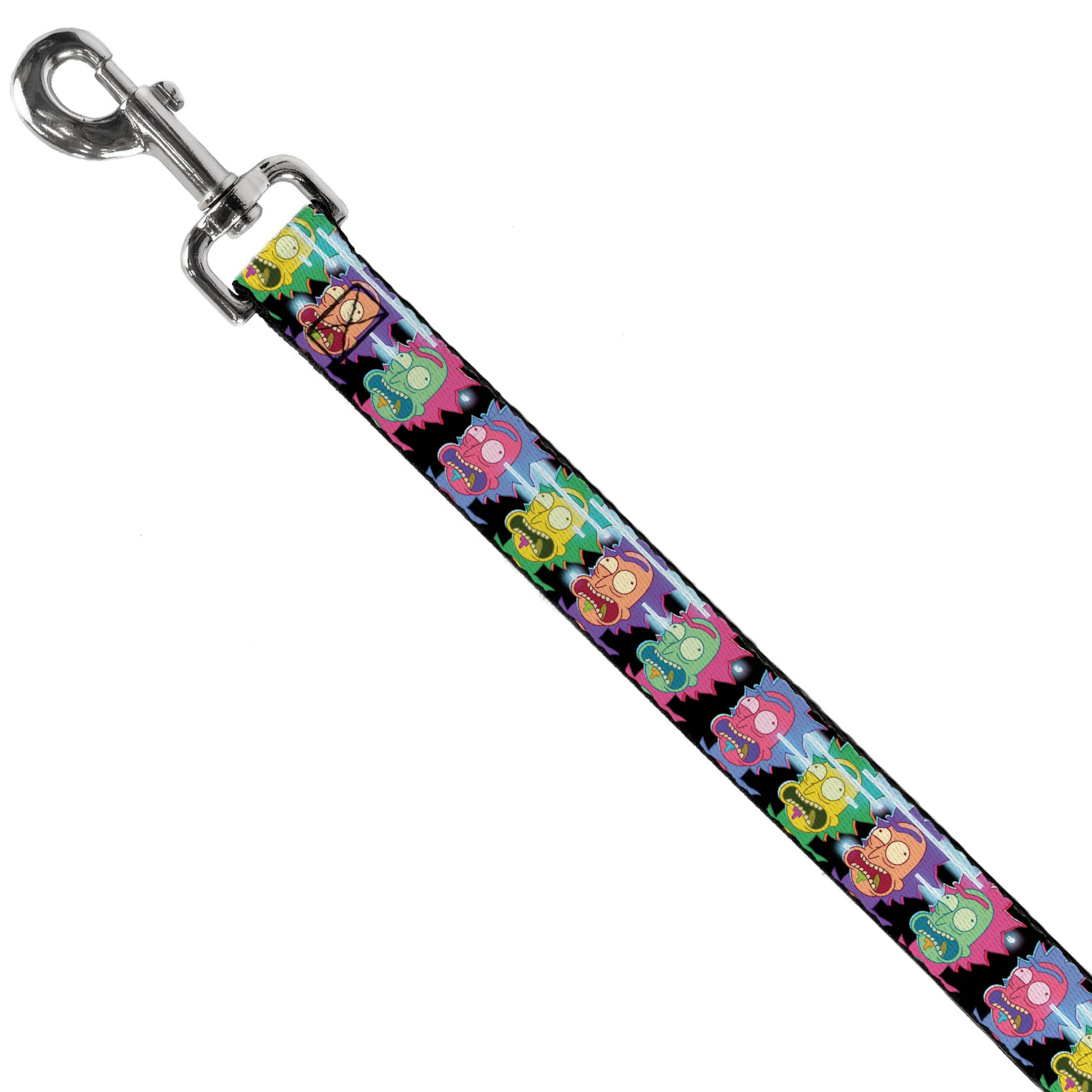 Dog Leash - Rick Sanchez Screaming Face Black/Multi Color Dog Leashes Rick and Morty