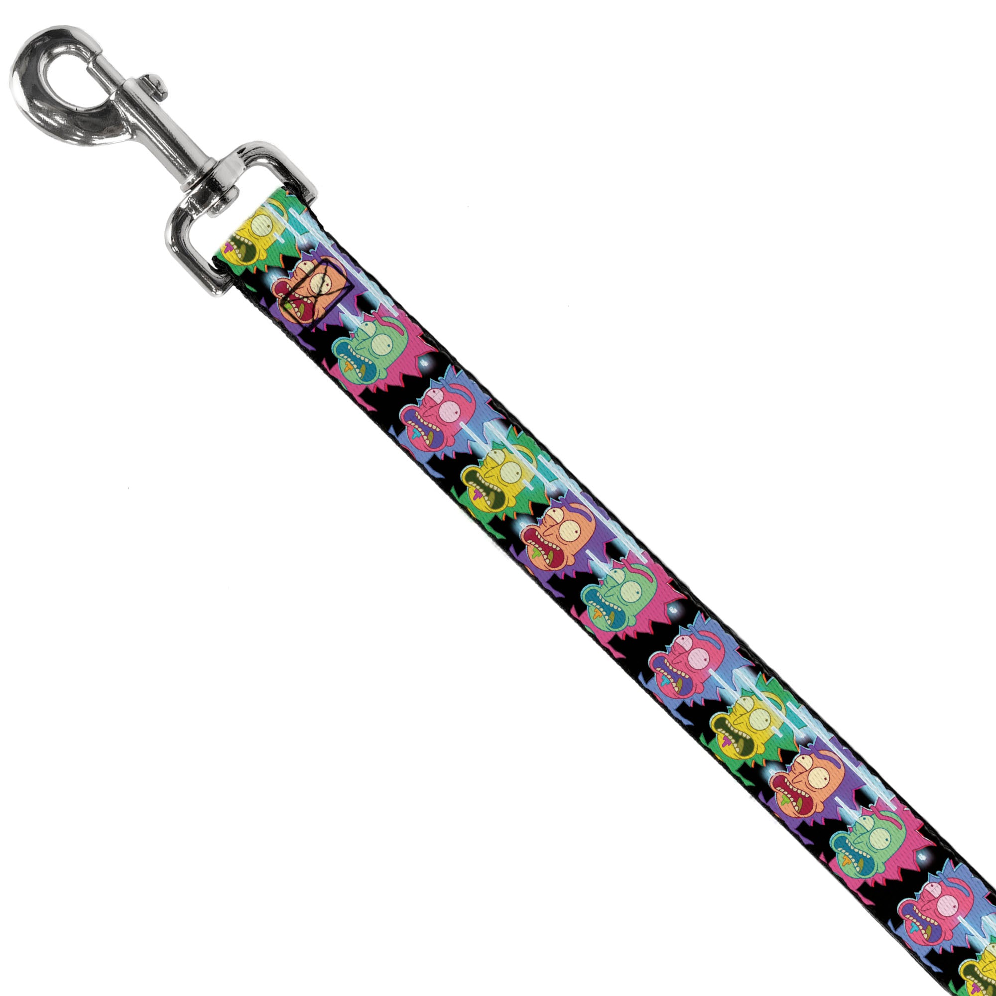 Dog Leash - Rick Sanchez Screaming Face Black/Multi Color Dog Leashes Rick and Morty