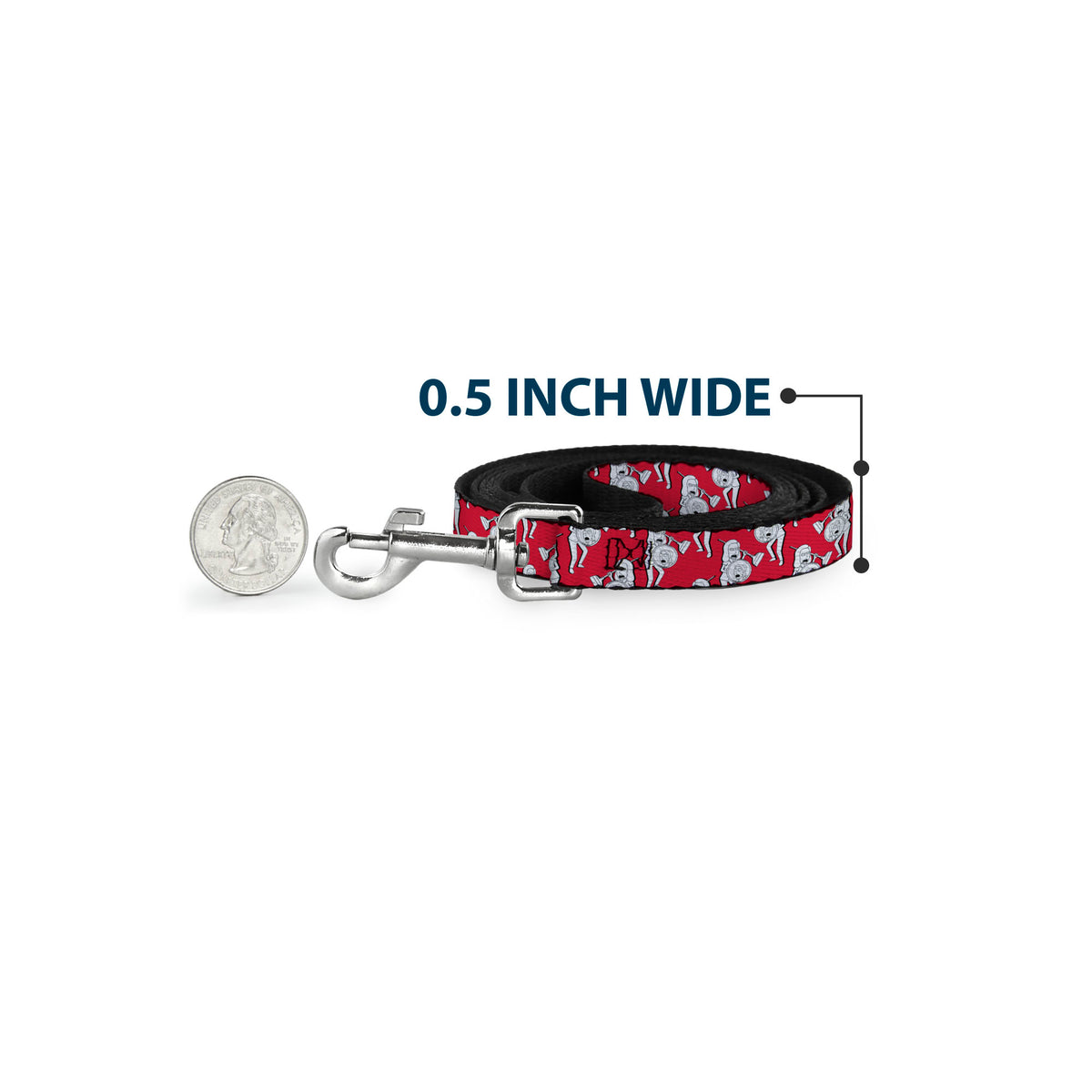 Dog Leash - Rick and Morty Beth and Summer Pose Red/Black/White Dog Leashes Rick and Morty
