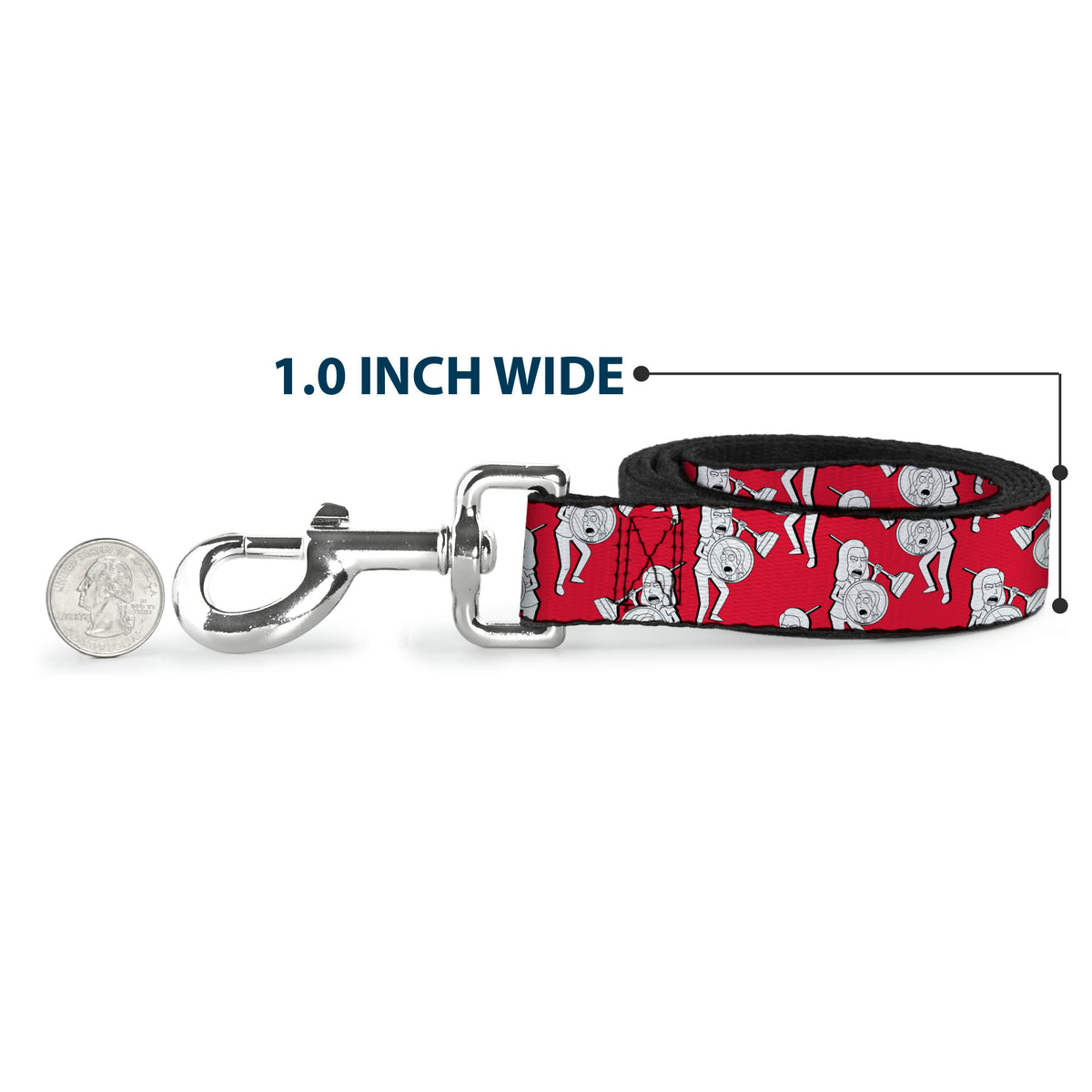 Dog Leash - Rick and Morty Beth and Summer Pose Red/Black/White Dog Leashes Rick and Morty
