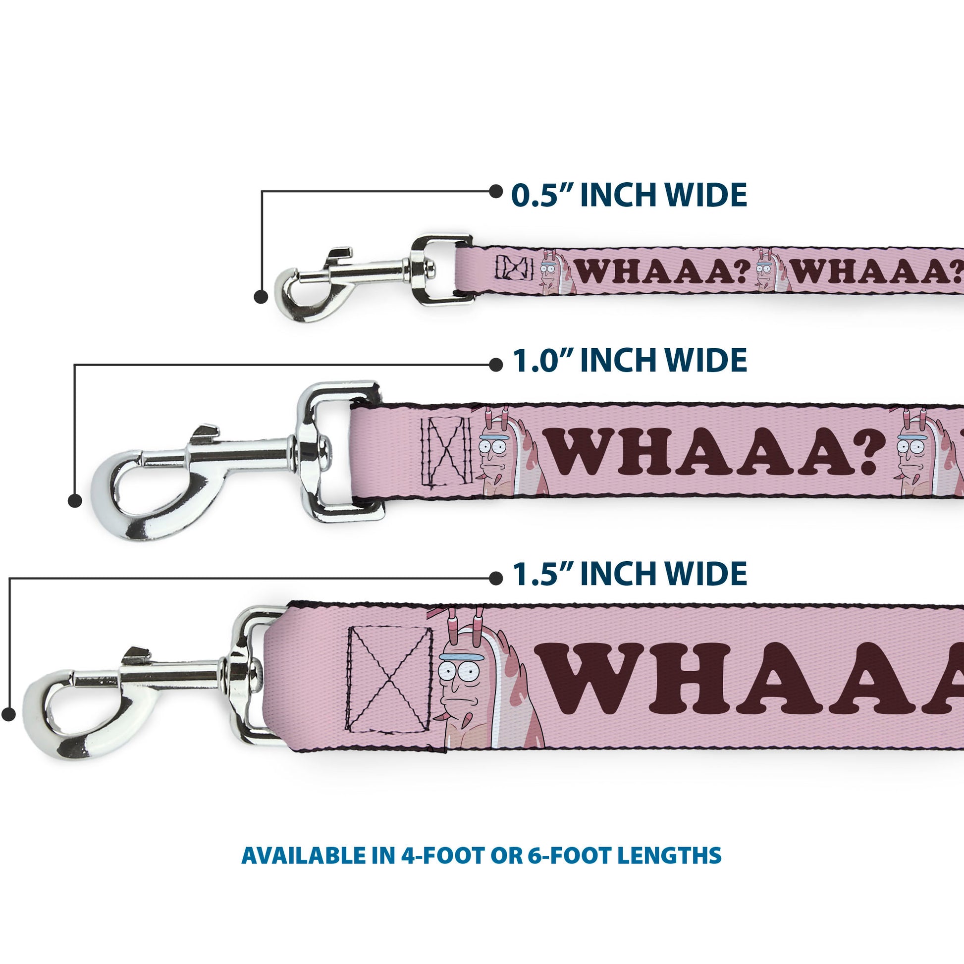 Dog Leash - Rick and Morty Shrimp Rick WHAAA? Pose Pink Dog Leashes Rick and Morty