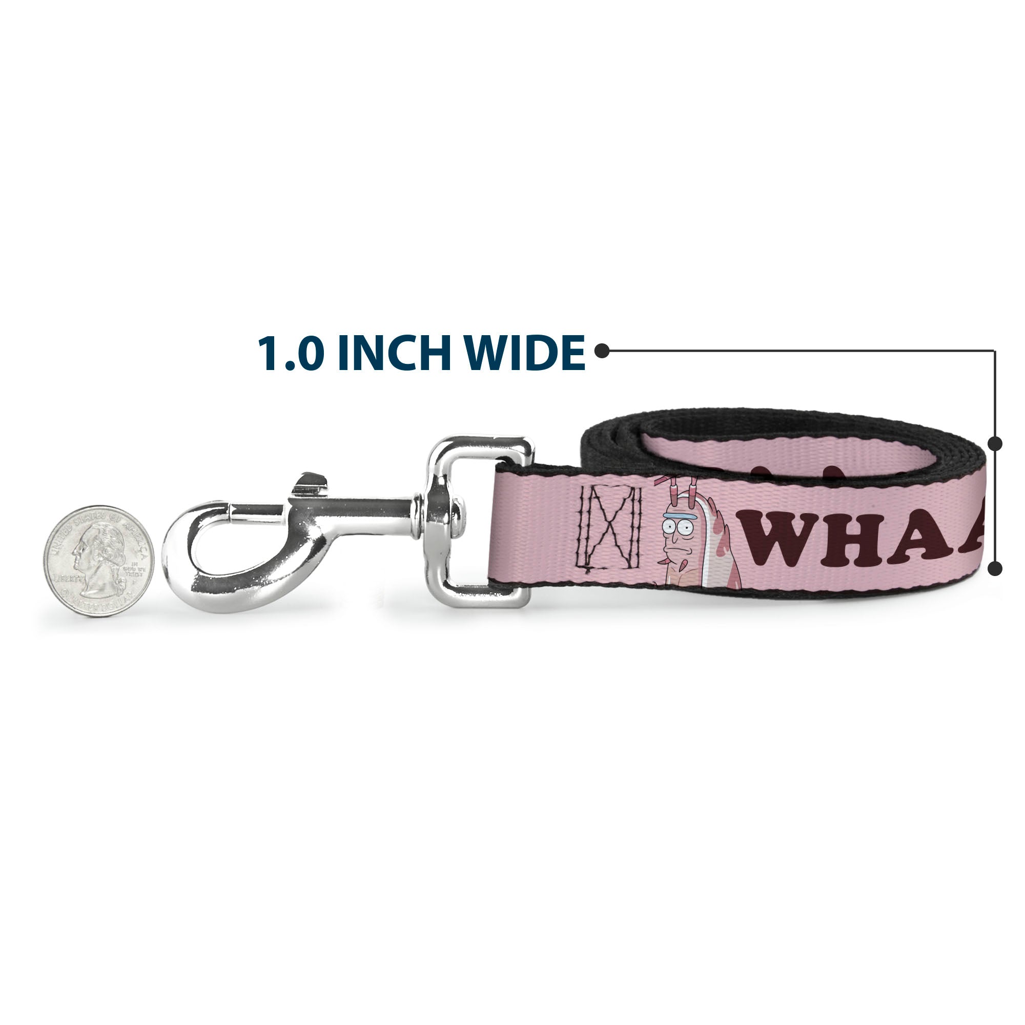 Dog Leash - Rick and Morty Shrimp Rick WHAAA? Pose Pink Dog Leashes Rick and Morty