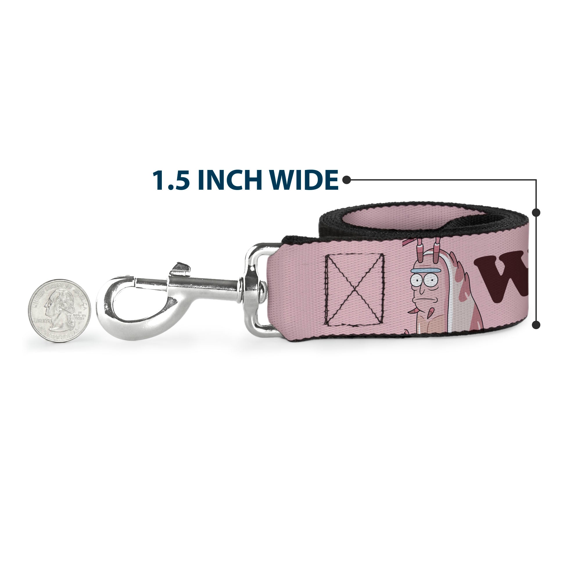 Dog Leash - Rick and Morty Shrimp Rick WHAAA? Pose Pink Dog Leashes Rick and Morty