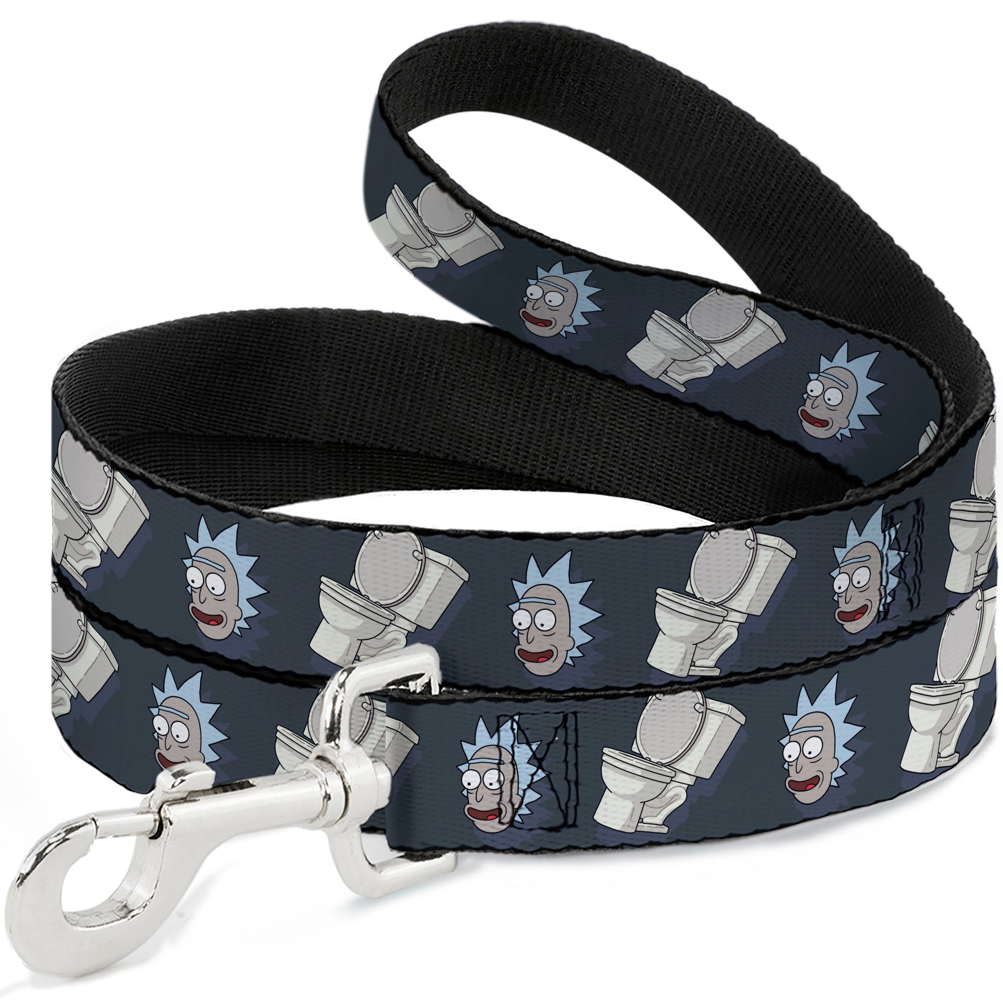 Dog Leash - Rick and Morty Rick Expressions and Toilet Blue Dog Leashes Rick and Morty
