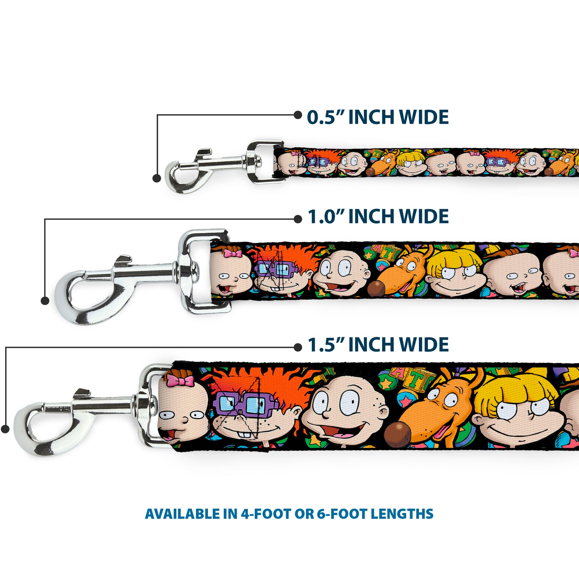 Dog Leash - Rugrats Character Faces CLOSE-UP Dog Leashes Rugrats