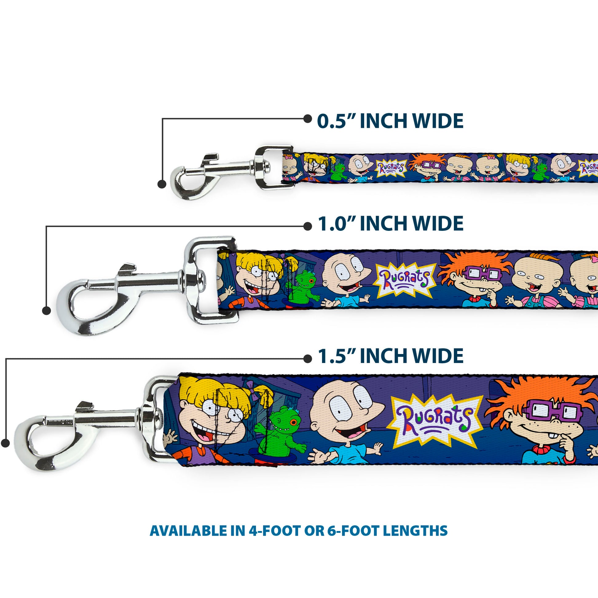 Dog Leash - RUGRATS Group Pose2 w/Reptar Dog Leashes Rugrats