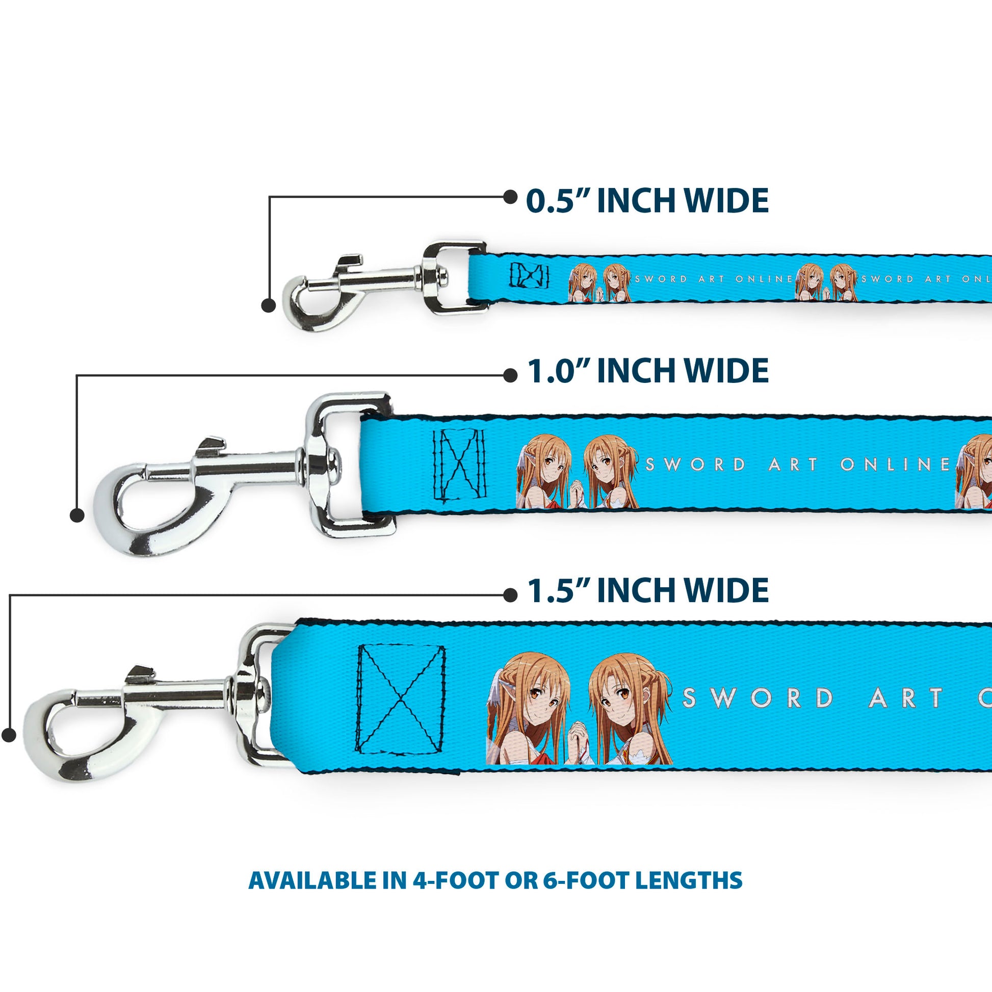 Dog Leash - SWORD ART ONLINE Asuna Comic Book Cover Pose and Title Logo Blue Dog Leashes Sword Art Online