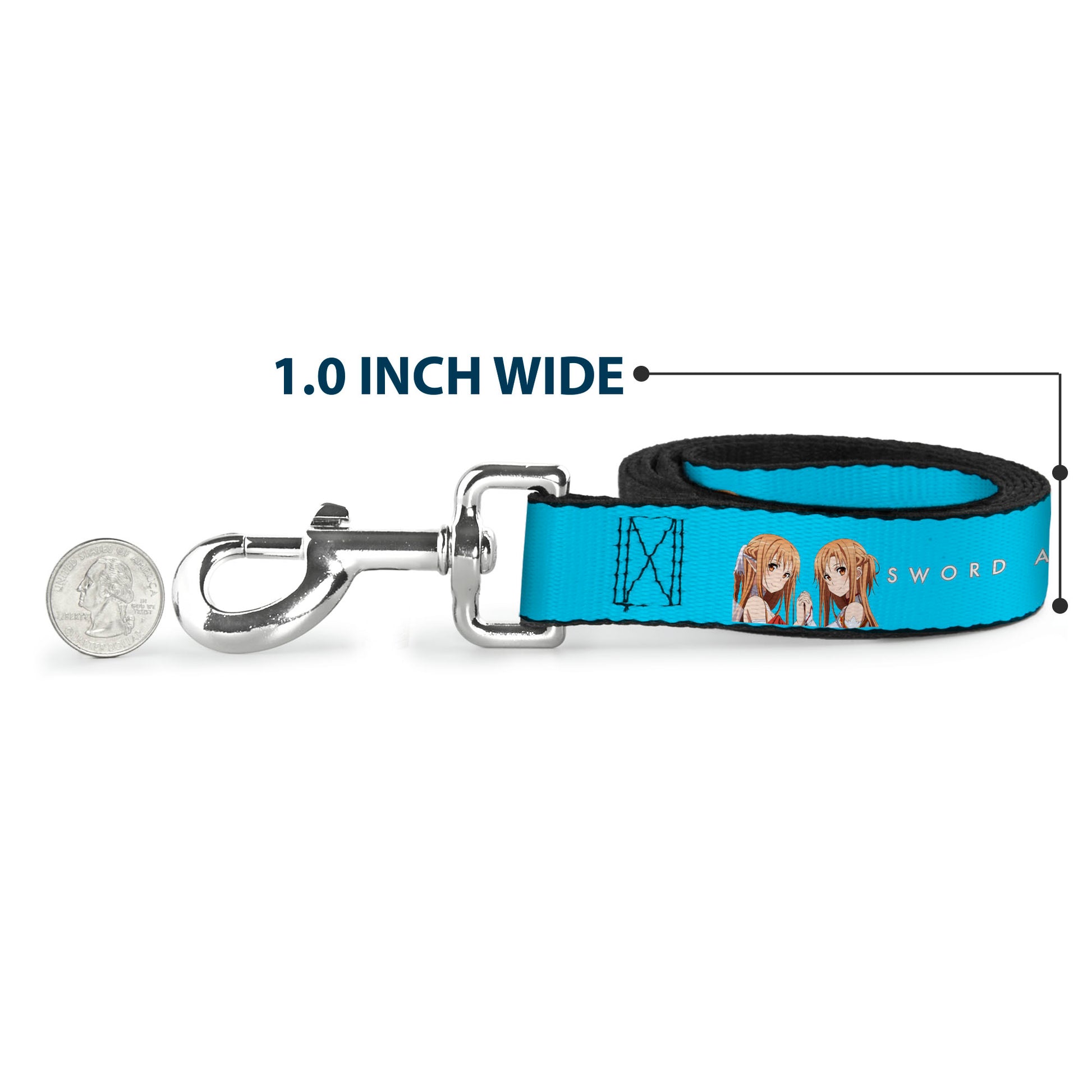 Dog Leash - SWORD ART ONLINE Asuna Comic Book Cover Pose and Title Logo Blue Dog Leashes Sword Art Online