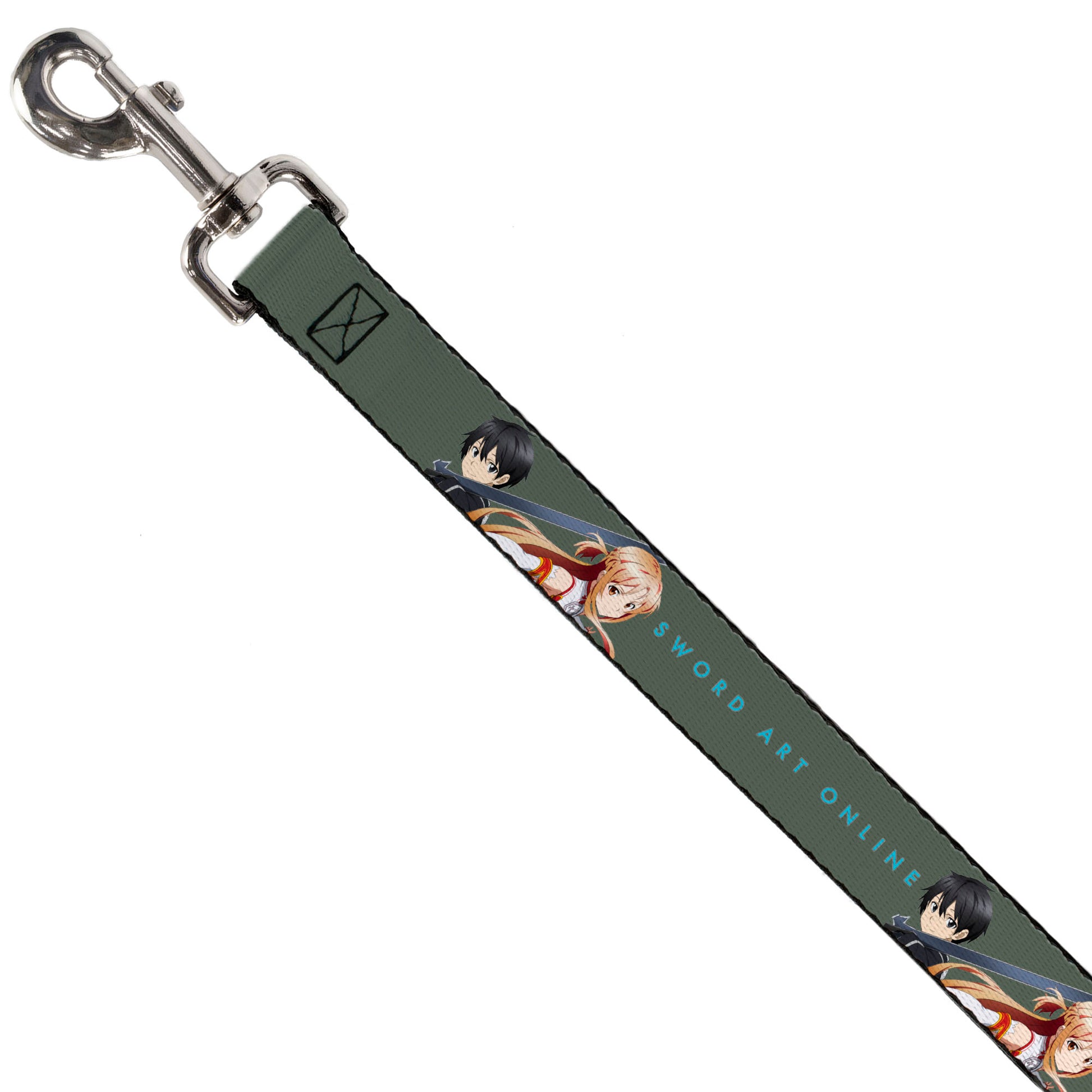 Dog Leash - SWORD ART ONLINE Kirito and Asuna Pose and Title Logo Gray Dog Leashes Sword Art Online