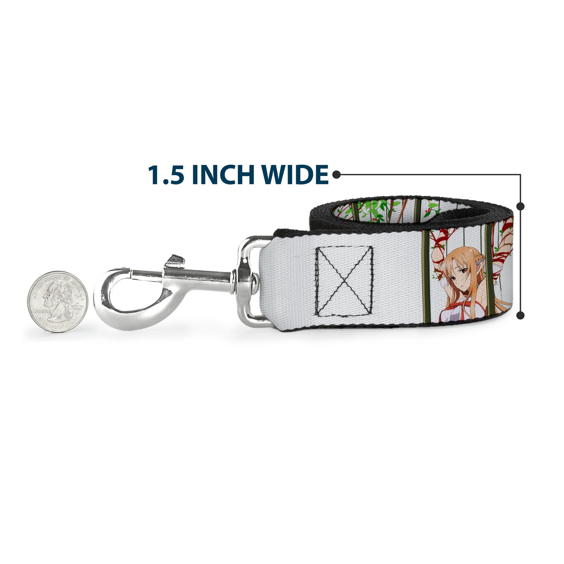 Dog Leash - SWORD ART ONLINE Asuna Cage Trap Pose and Title Logo White Dog Leashes Sword Art Online
